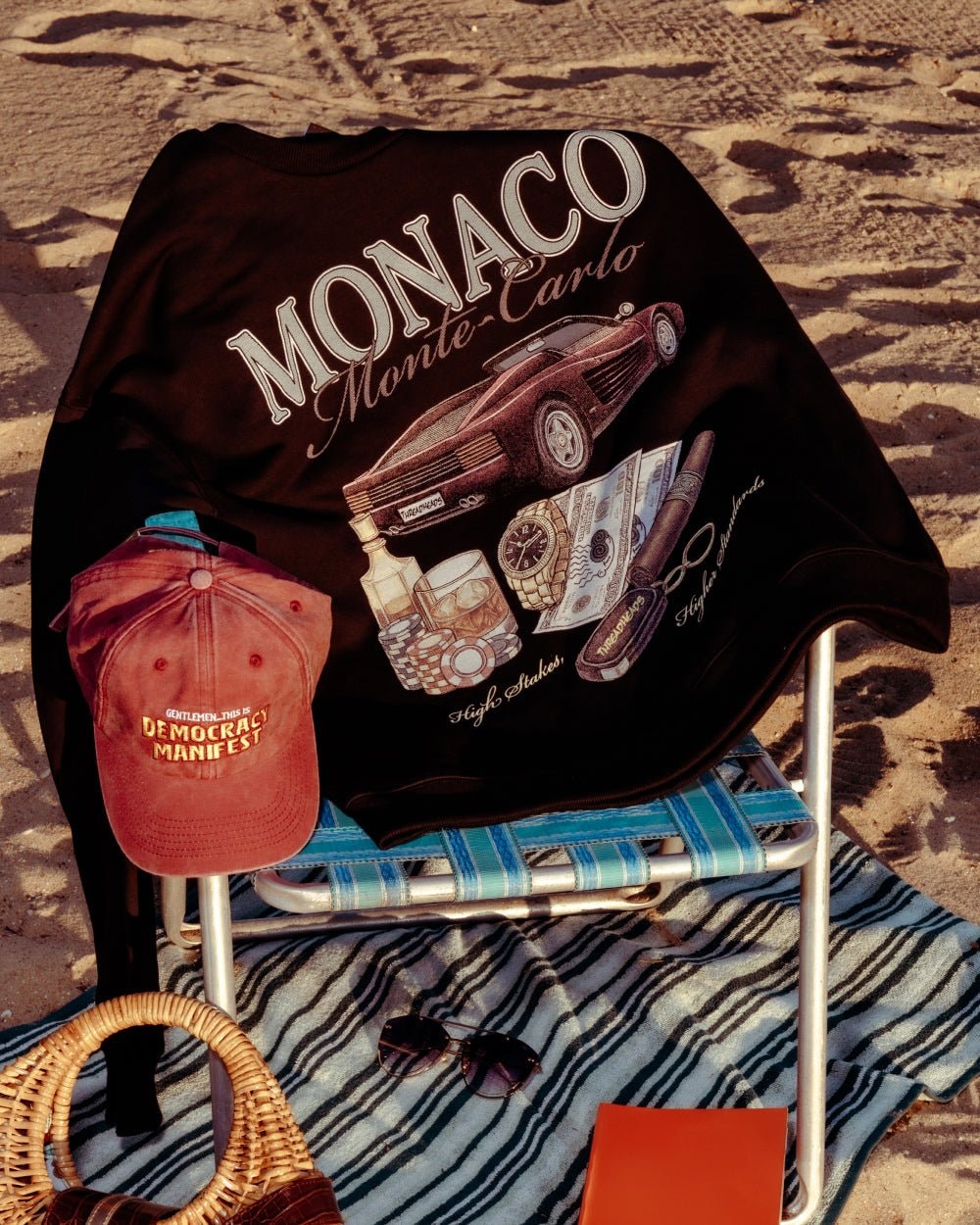 Monaco Money Oversized Graphic Tee - Unisex 90s Boxy Fit 100% Combed Cotton