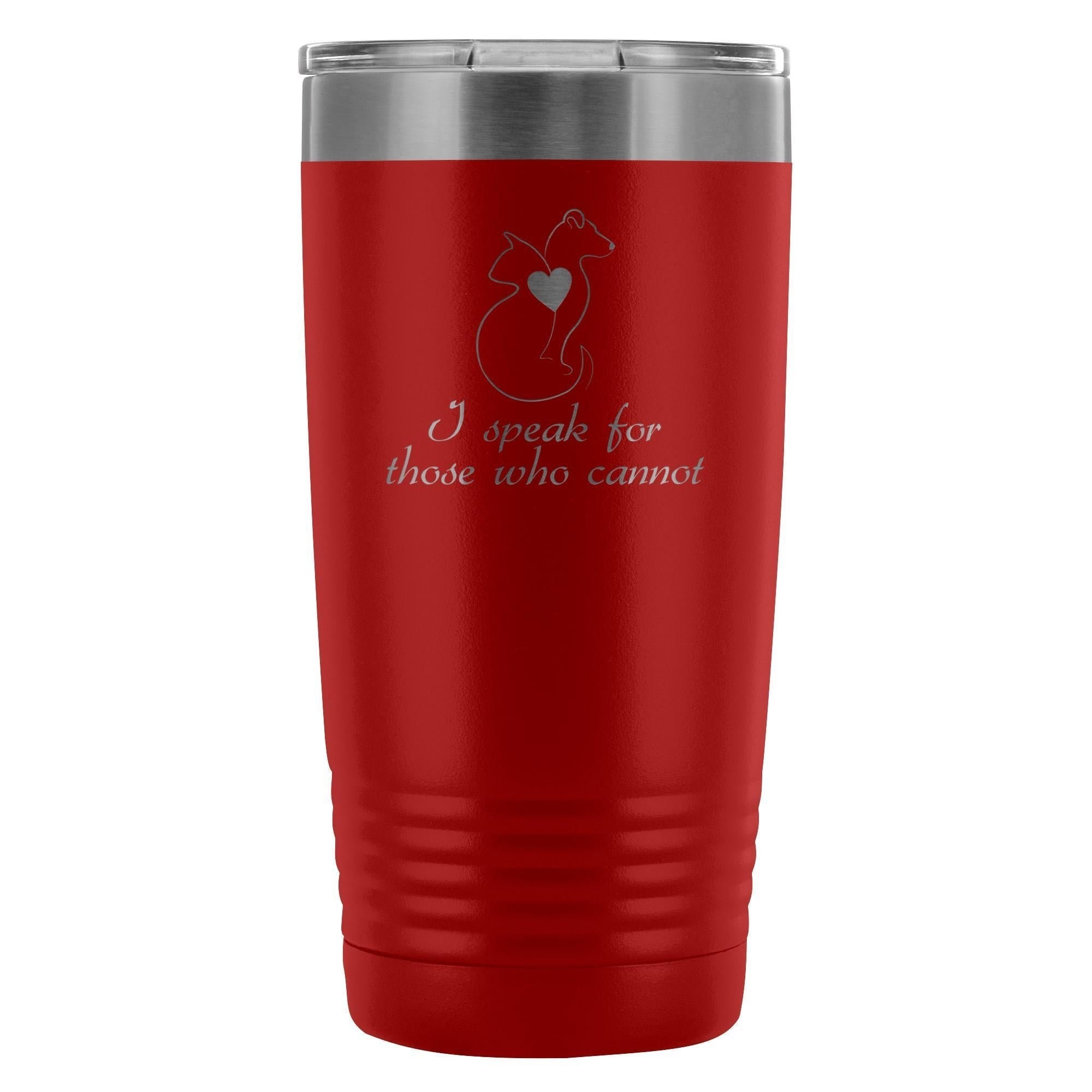 I Speak for Those Who Cannot 20oz Vacuum Tumbler - Animal Rescue Polar Camel