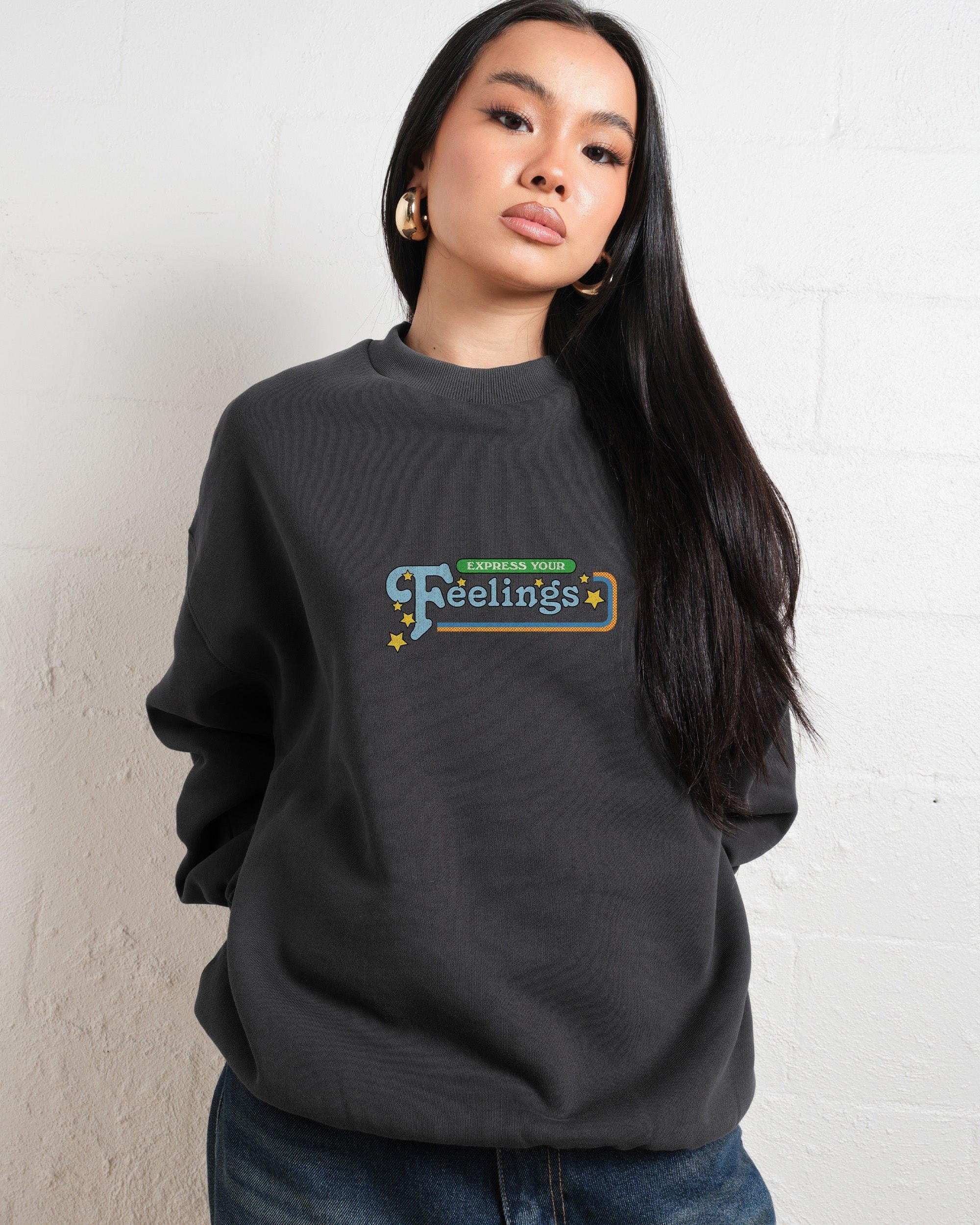 Express Your Feelings Front and Back Unisex Sweatshirt - Steven Rhodes Graphic Print