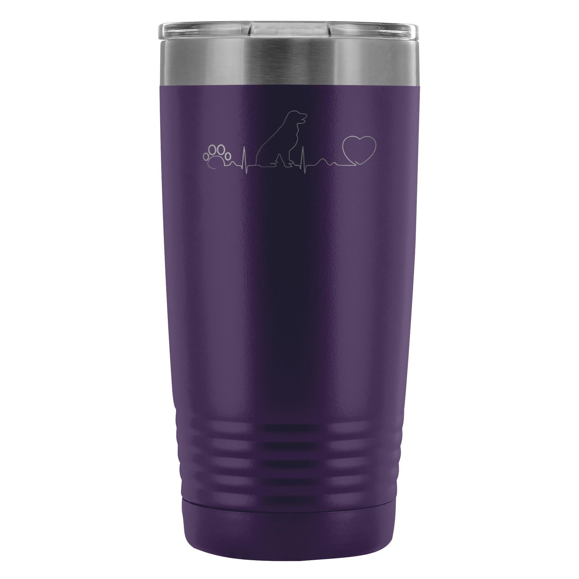 Dog Heartbeat 20oz Vacuum Tumbler - Polar Camel Insulated Tumbler for Vet Techs & Dog Lovers