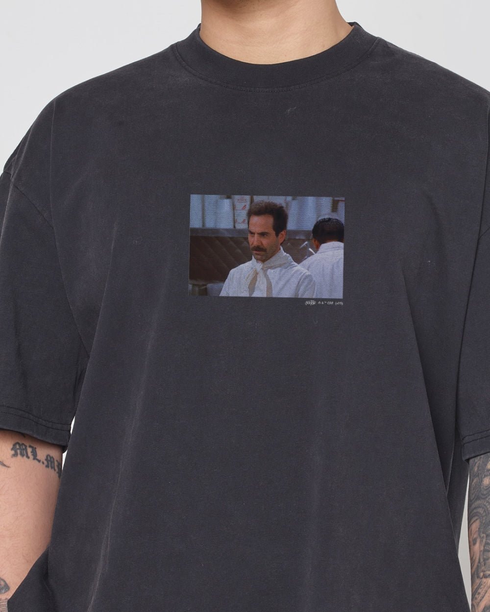 No Soup Oversized Graphic Tee - Seinfeld Collab Unisex 90s Boxy Fit 100% Combed Cotton