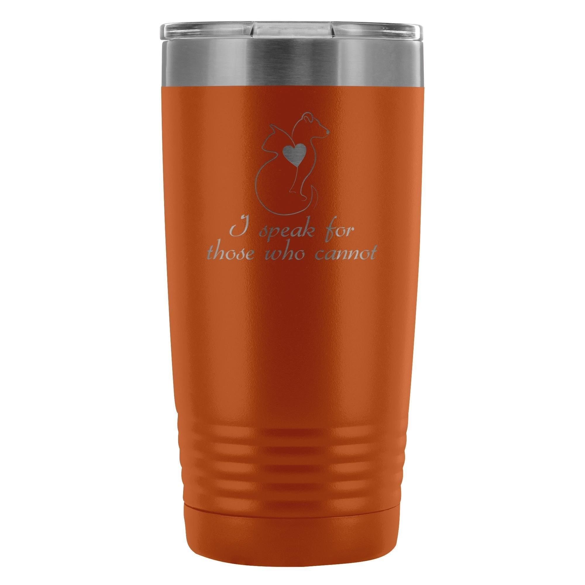 I Speak for Those Who Cannot 20oz Vacuum Tumbler - Animal Rescue Polar Camel