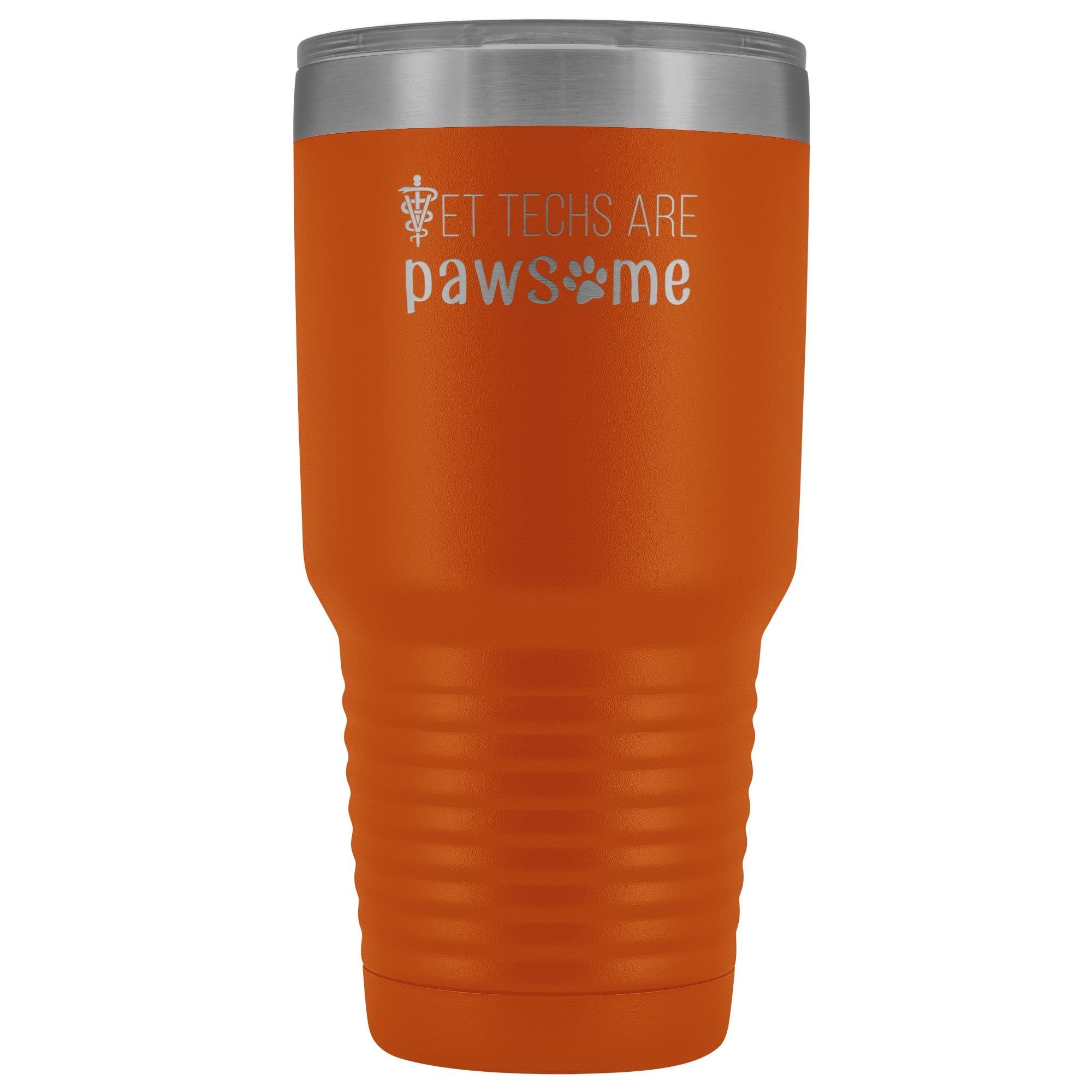 Vet Techs Are Pawsome 30oz Vacuum Insulated Tumbler - Polar Camel Laser Etched