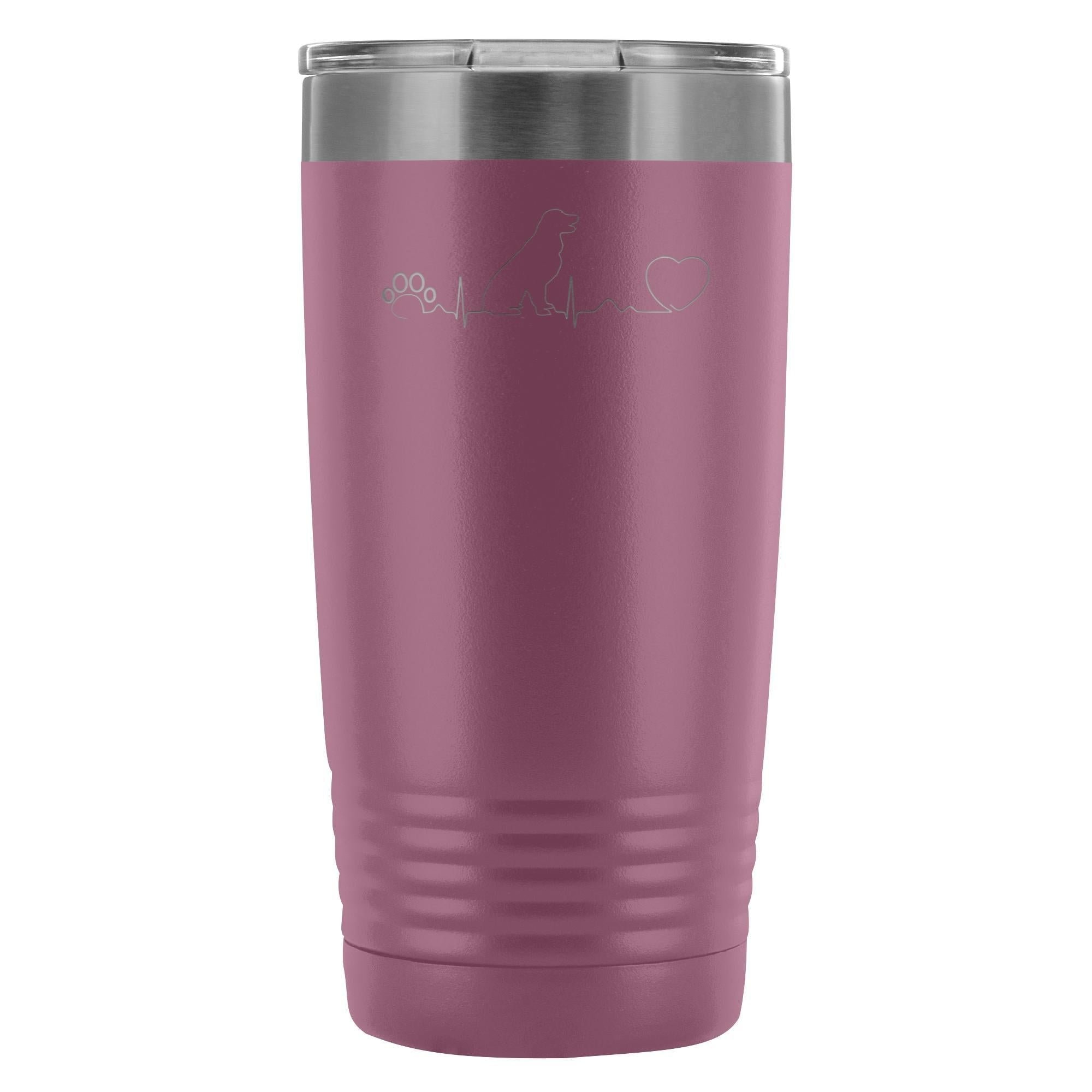 Dog Heartbeat 20oz Vacuum Tumbler - Polar Camel Insulated Tumbler for Vet Techs & Dog Lovers