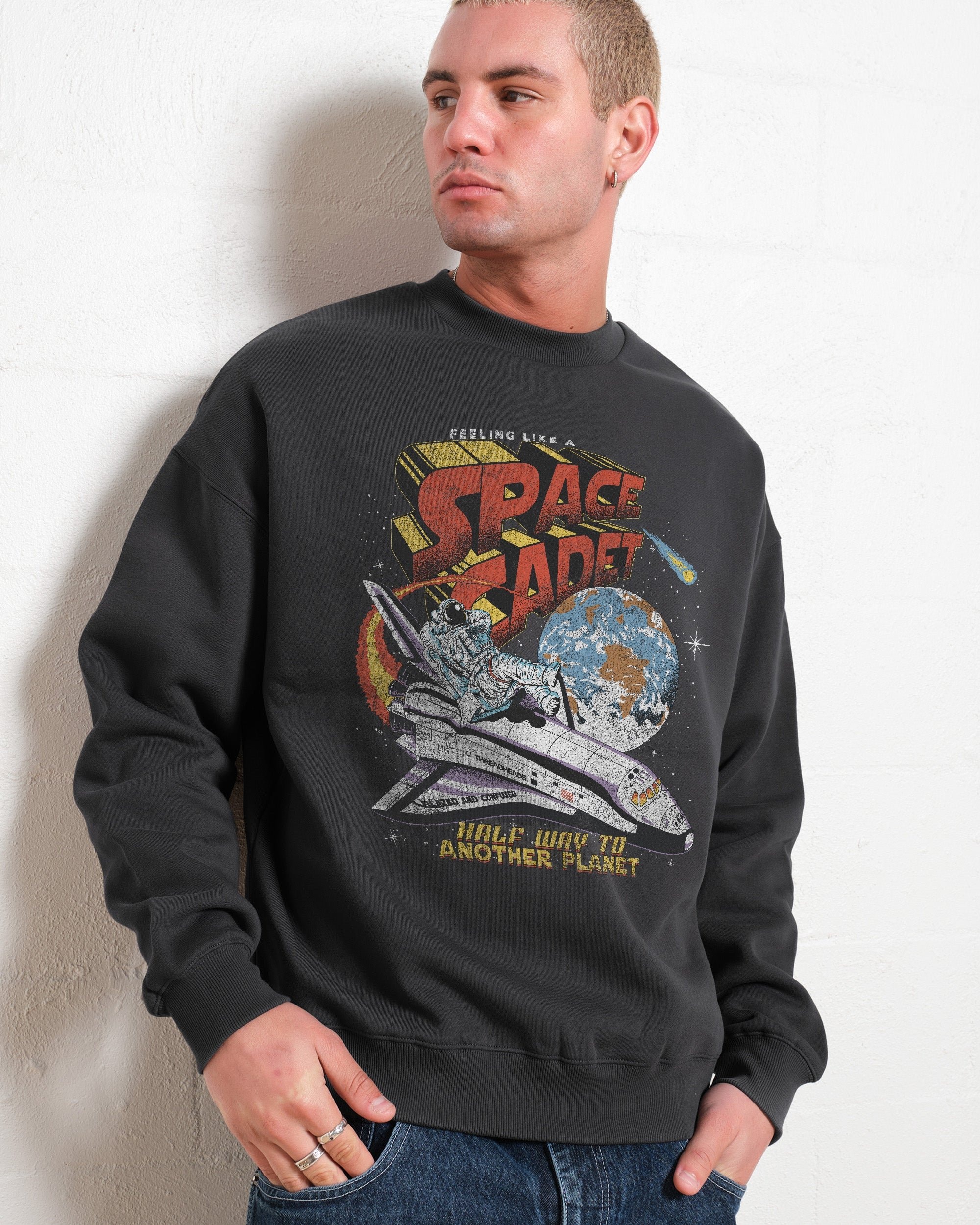 Space Cadet Unisex Graphic Sweatshirt - Premium 340gsm Cotton Poly Blend