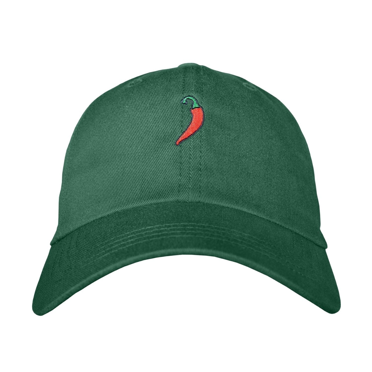 Chili Pepper Dad Hat - Embroidered USA Made Cotton Twill Unstructured Adjustable