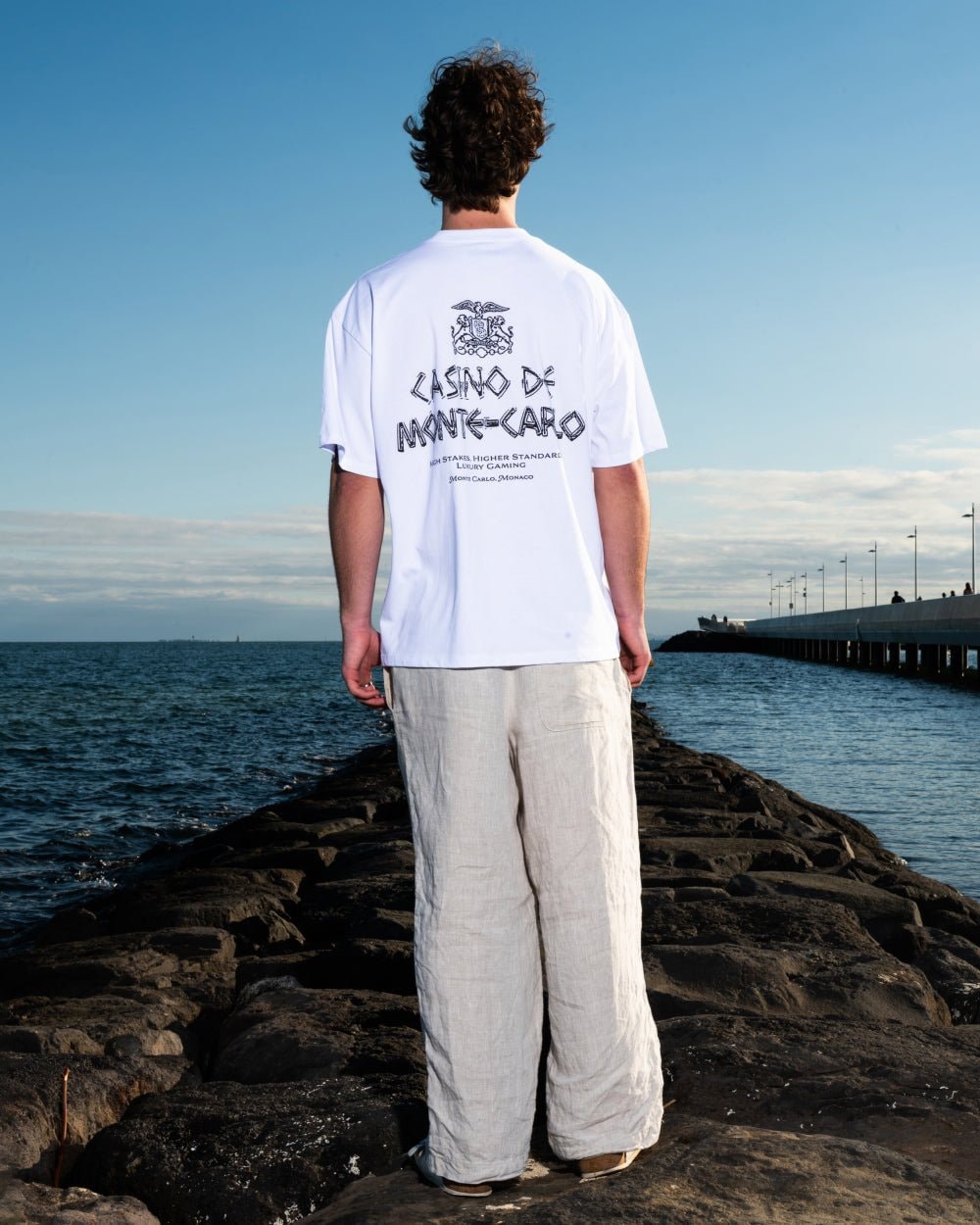 Casino De Monte Carlo Oversized Graphic Tee - Threadheads 90s Boxy Fit 100% Combed Cotton