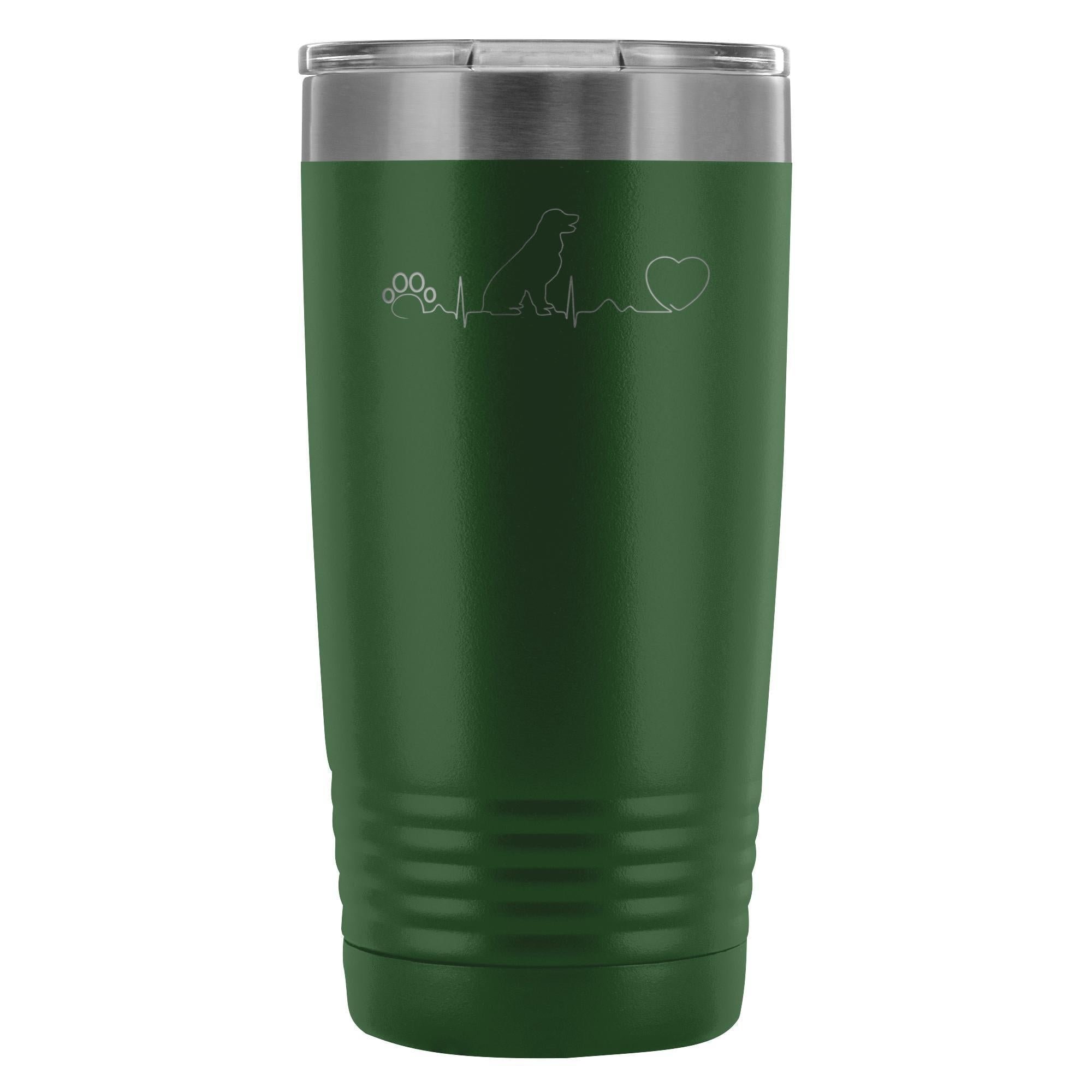 Dog Heartbeat 20oz Vacuum Tumbler - Polar Camel Insulated Tumbler for Vet Techs & Dog Lovers