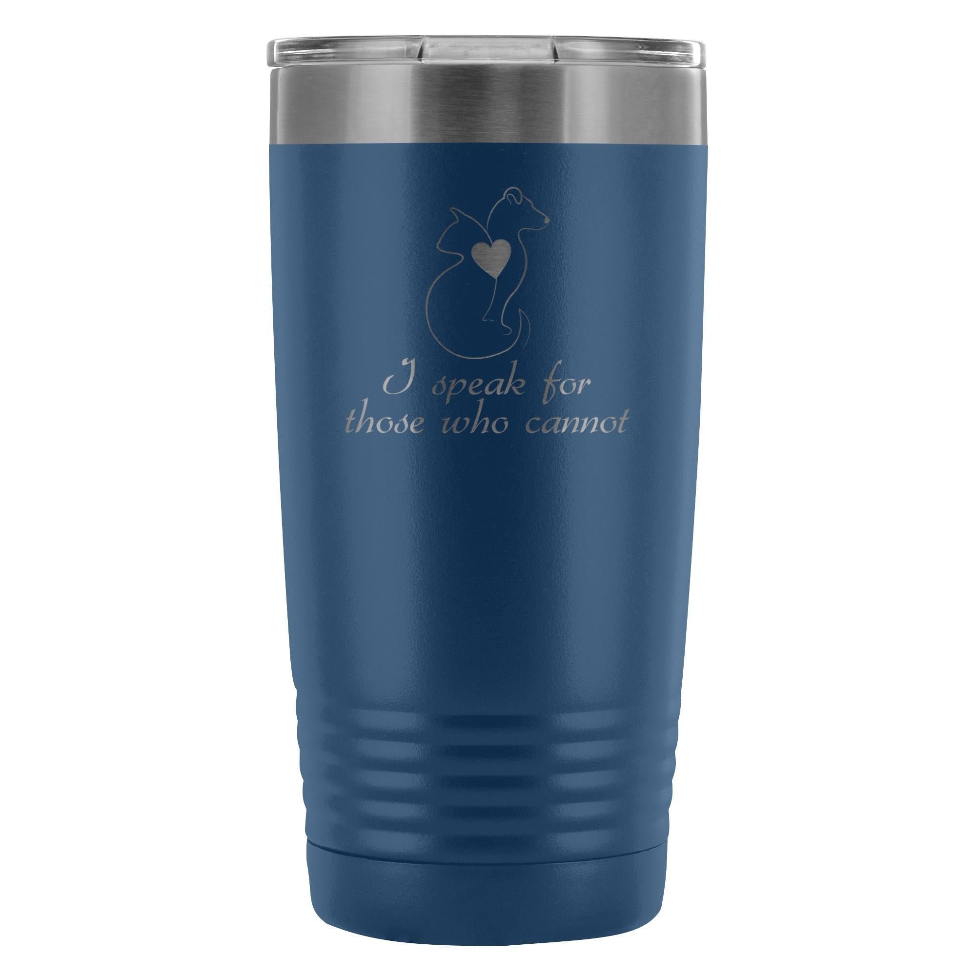 I Speak for Those Who Cannot 20oz Vacuum Tumbler - Animal Rescue Polar Camel