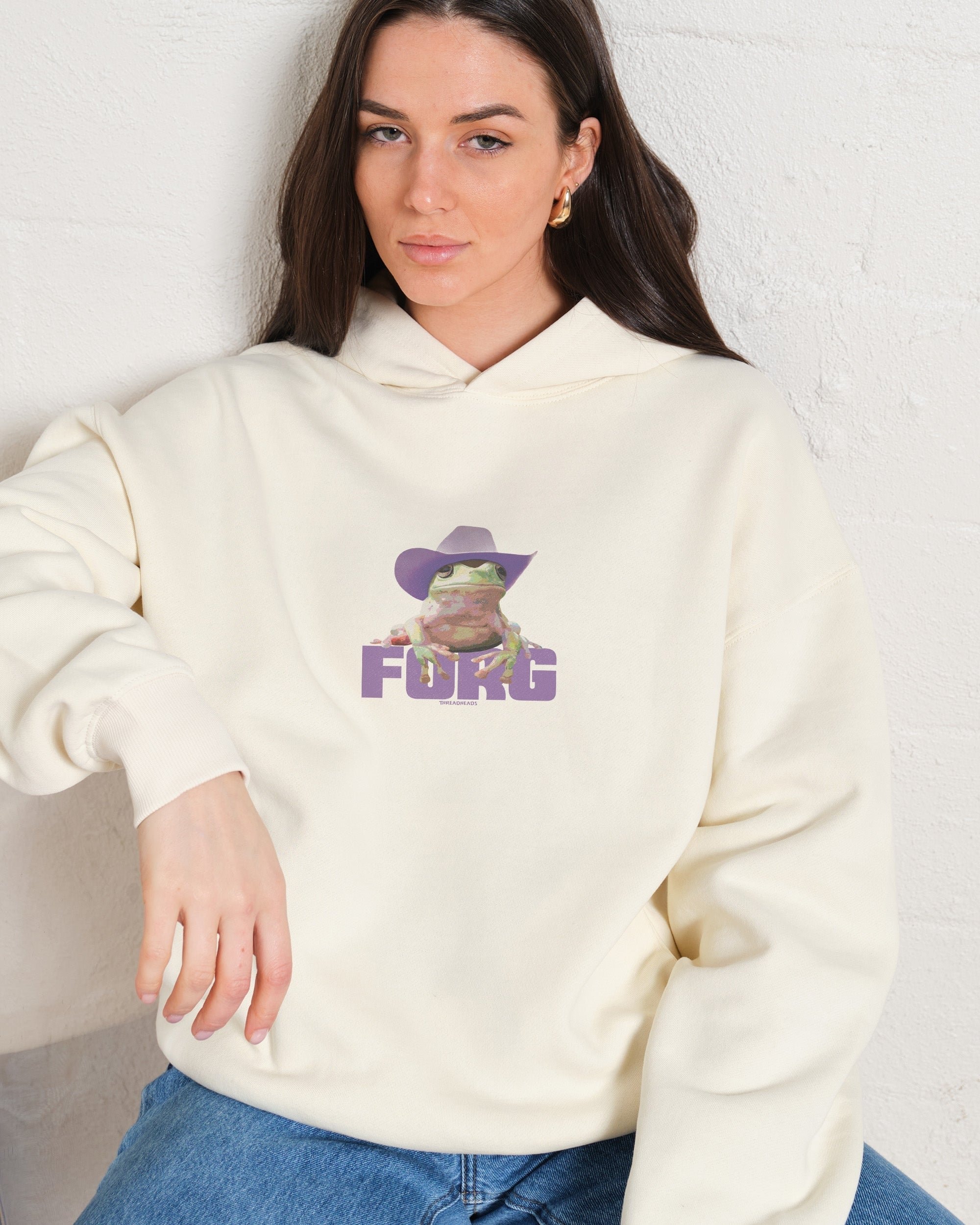 FORG Graphic Hoodie - Unisex 90s Boxy Fit, 340gsm Cotton-Poly Blend