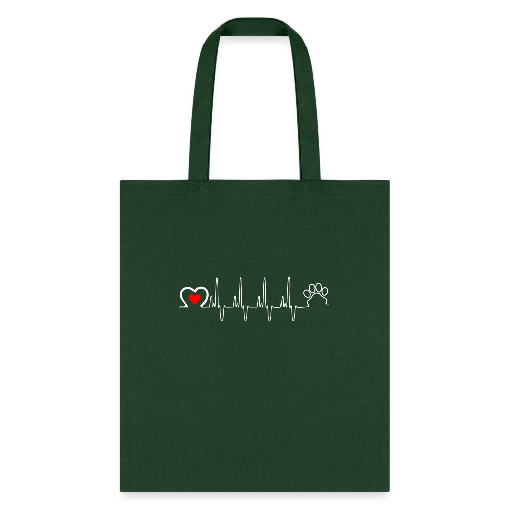 Animal Love Beat Tote Bag - Veterinary Pet Lover Canvas Shoulder Bag