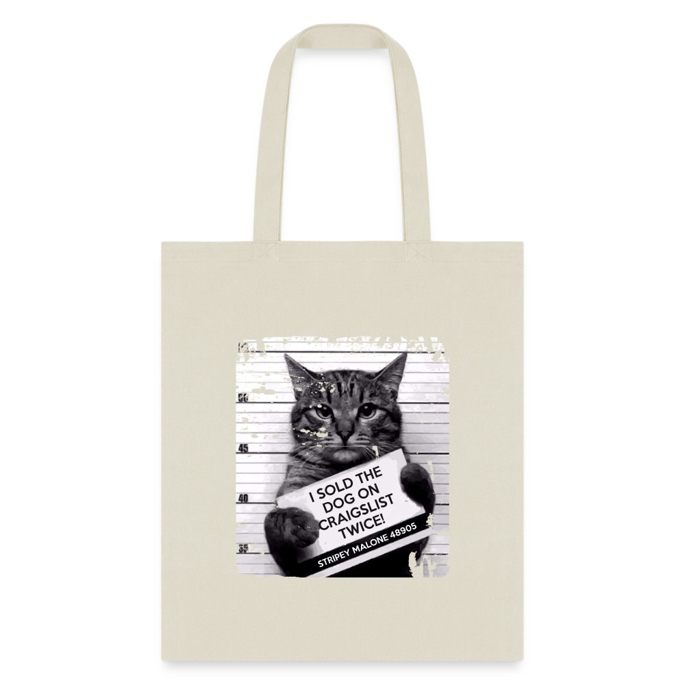 I Sold The Dog On Craigslist Twice! Cotton Canvas Tote Bag - 15.5x14.5 Vet Gift