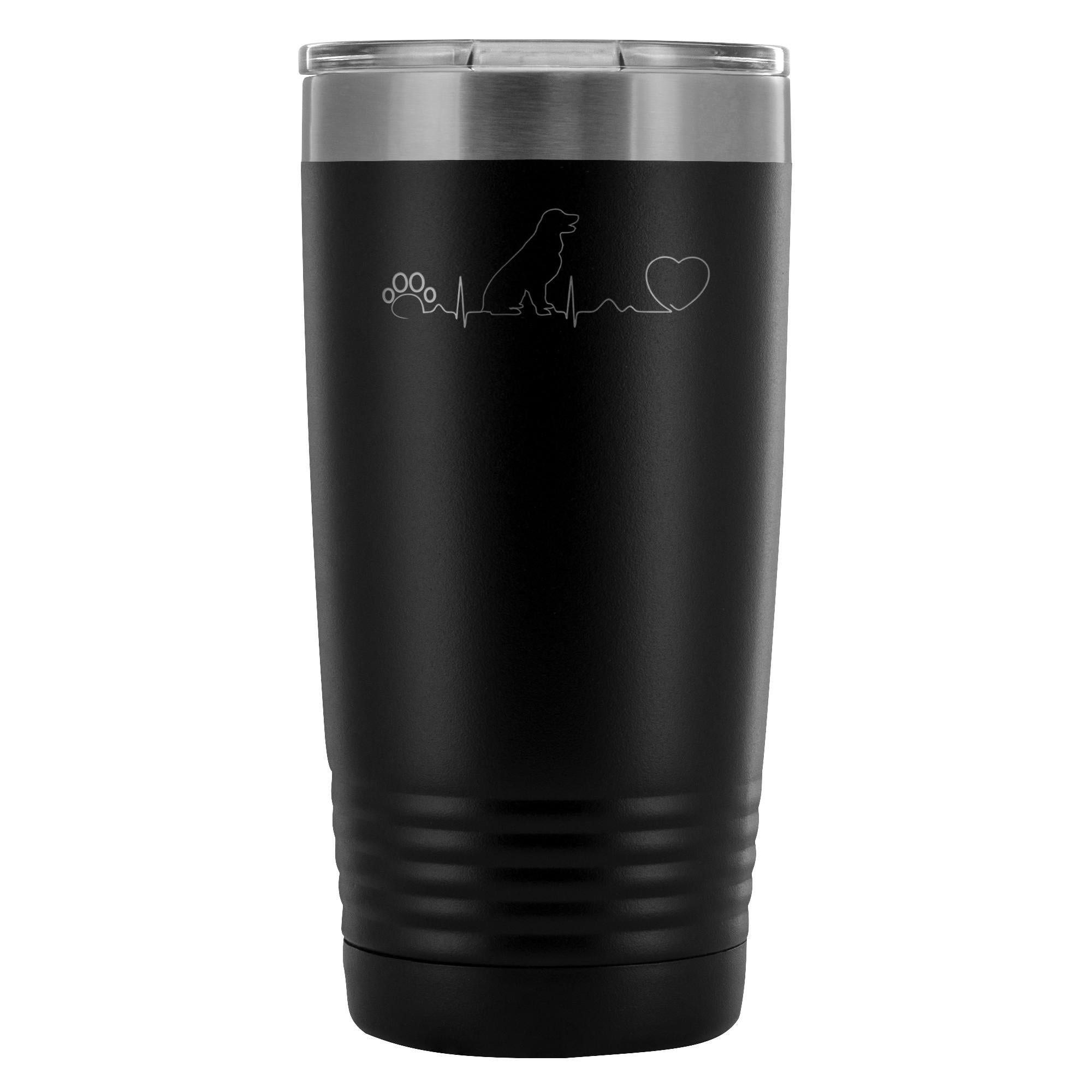 Dog Heartbeat 20oz Vacuum Tumbler - Polar Camel Insulated Tumbler for Vet Techs & Dog Lovers