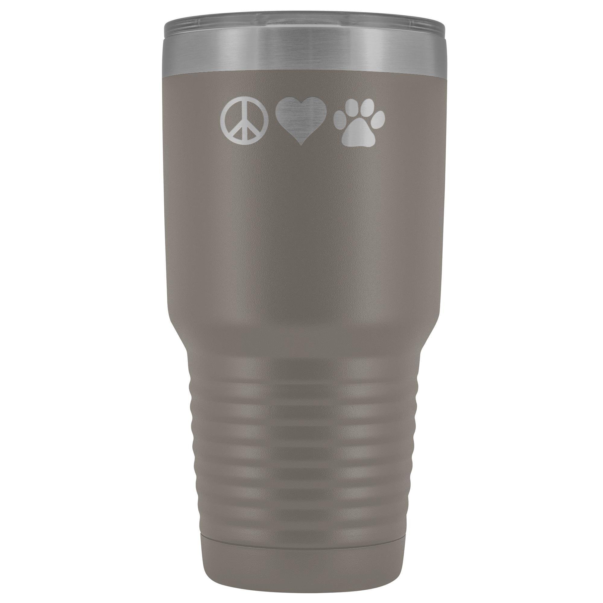 Peace Love Paws 30oz Vacuum Tumbler - Polar Camel Insulated Double Wall