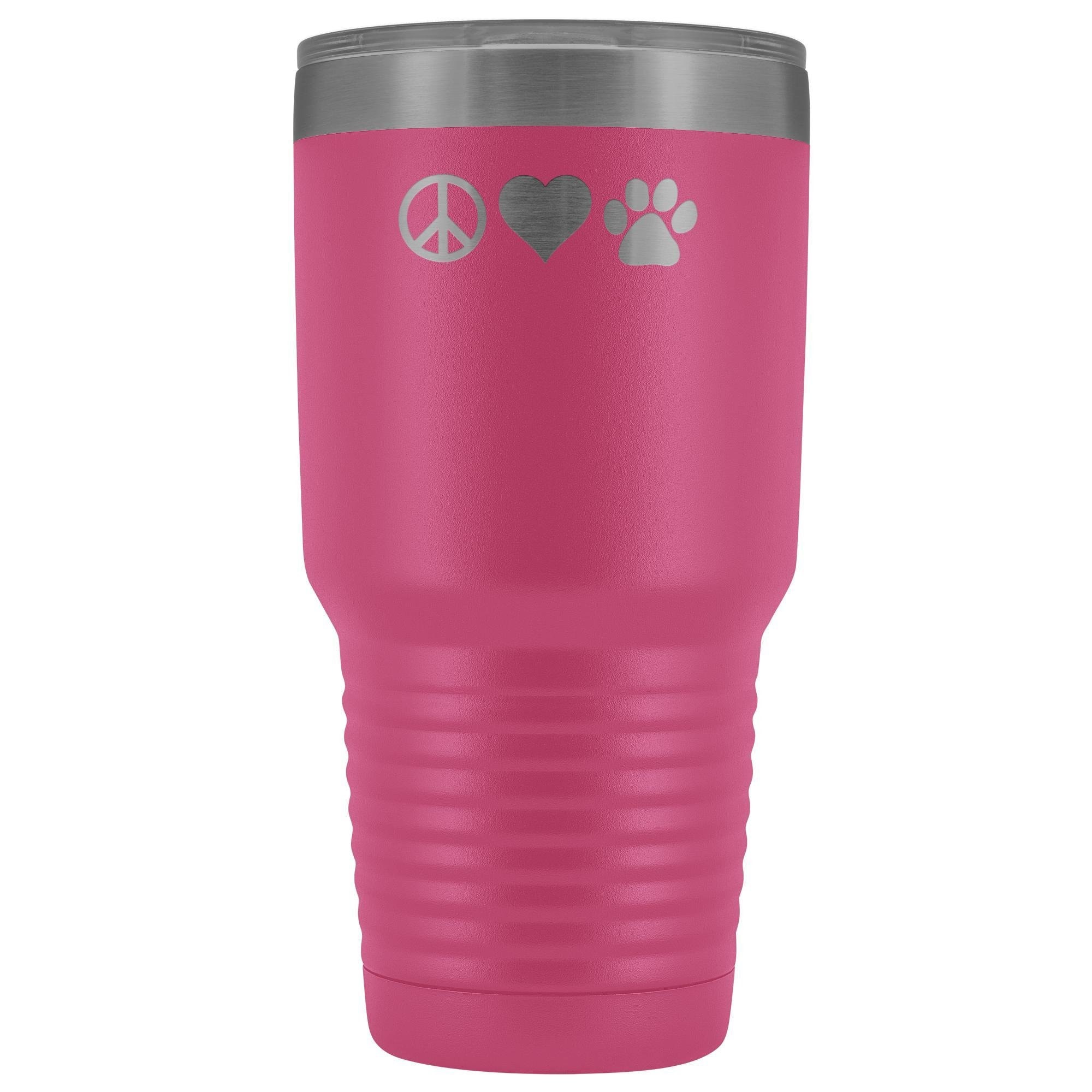 Peace Love Paws 30oz Vacuum Tumbler - Polar Camel Insulated Double Wall
