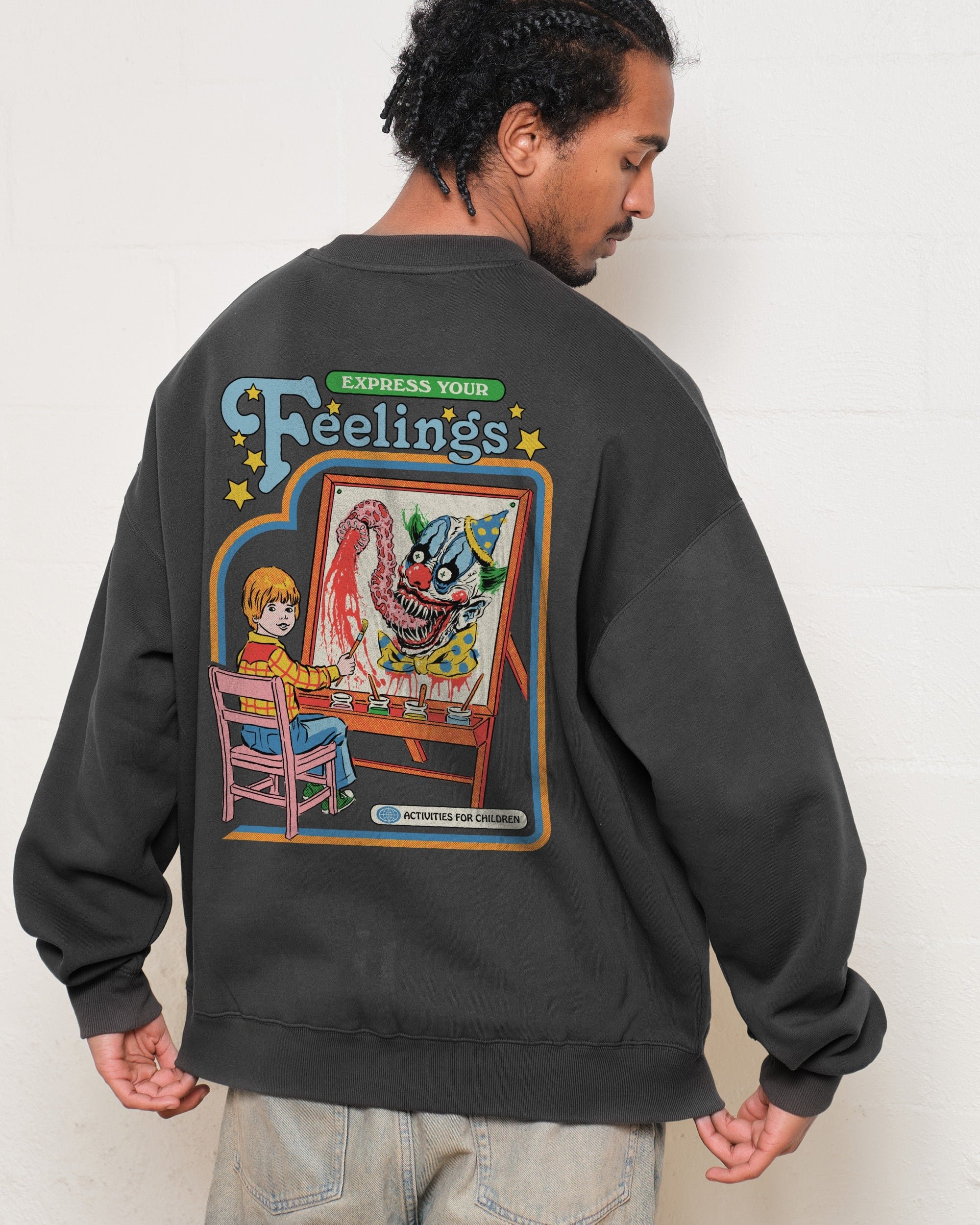 Express Your Feelings Front and Back Unisex Sweatshirt - Steven Rhodes Graphic Print
