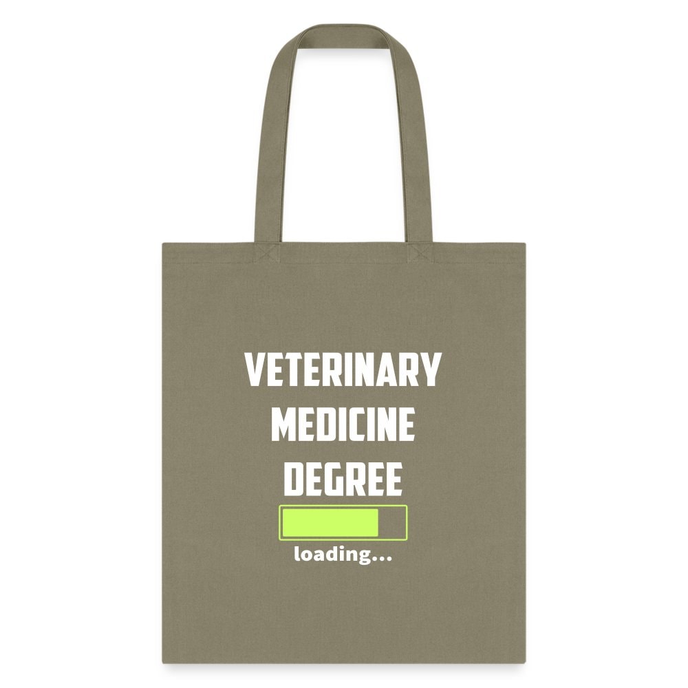 Veterinary Medicine Degree Loading Cotton Tote Bag - Durable Canvas Vet Student Bag
