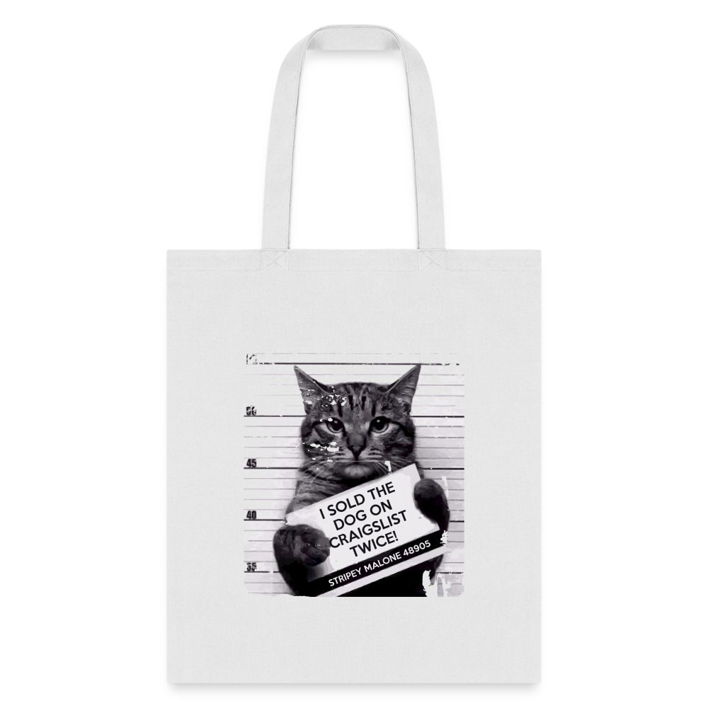 I Sold The Dog On Craigslist Twice! Cotton Canvas Tote Bag - 15.5x14.5 Vet Gift