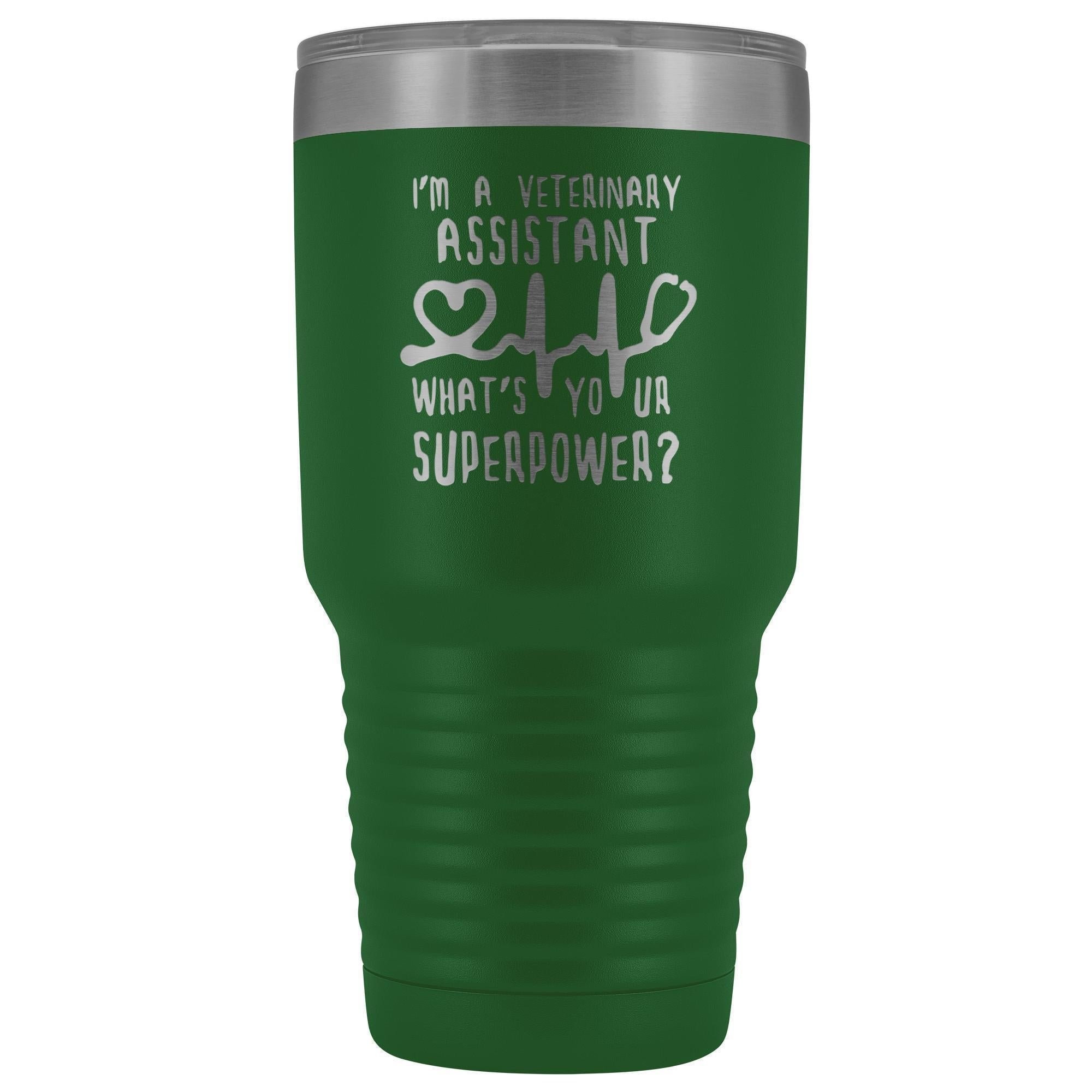 30oz Vacuum Tumbler - I'm a Veterinary Assistant, What's Your Superpower? Polar Camel Insulated