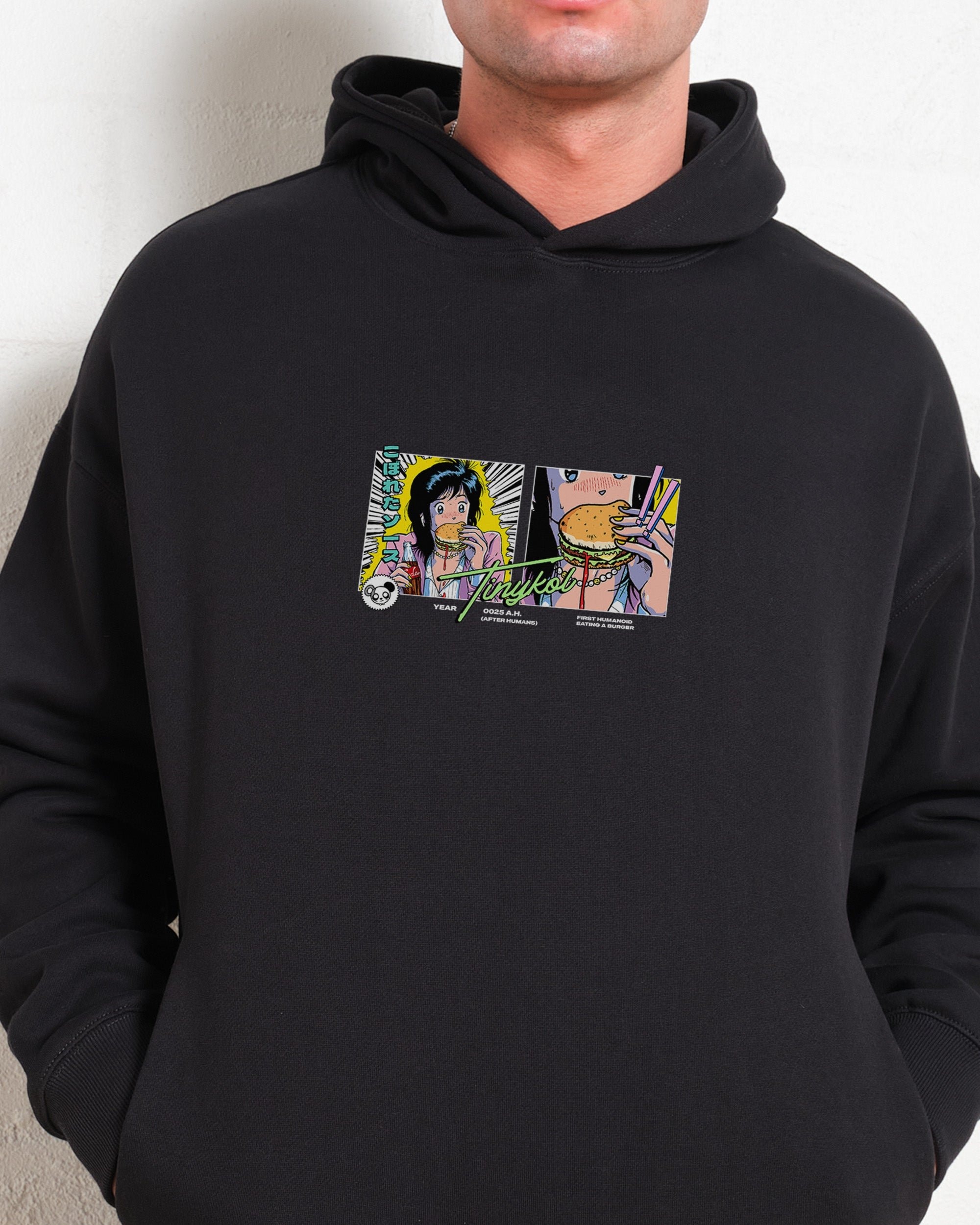 First Burger Unisex Graphic Hoodie - 90s Boxy Fit, 340gsm Cotton-Poly Blend