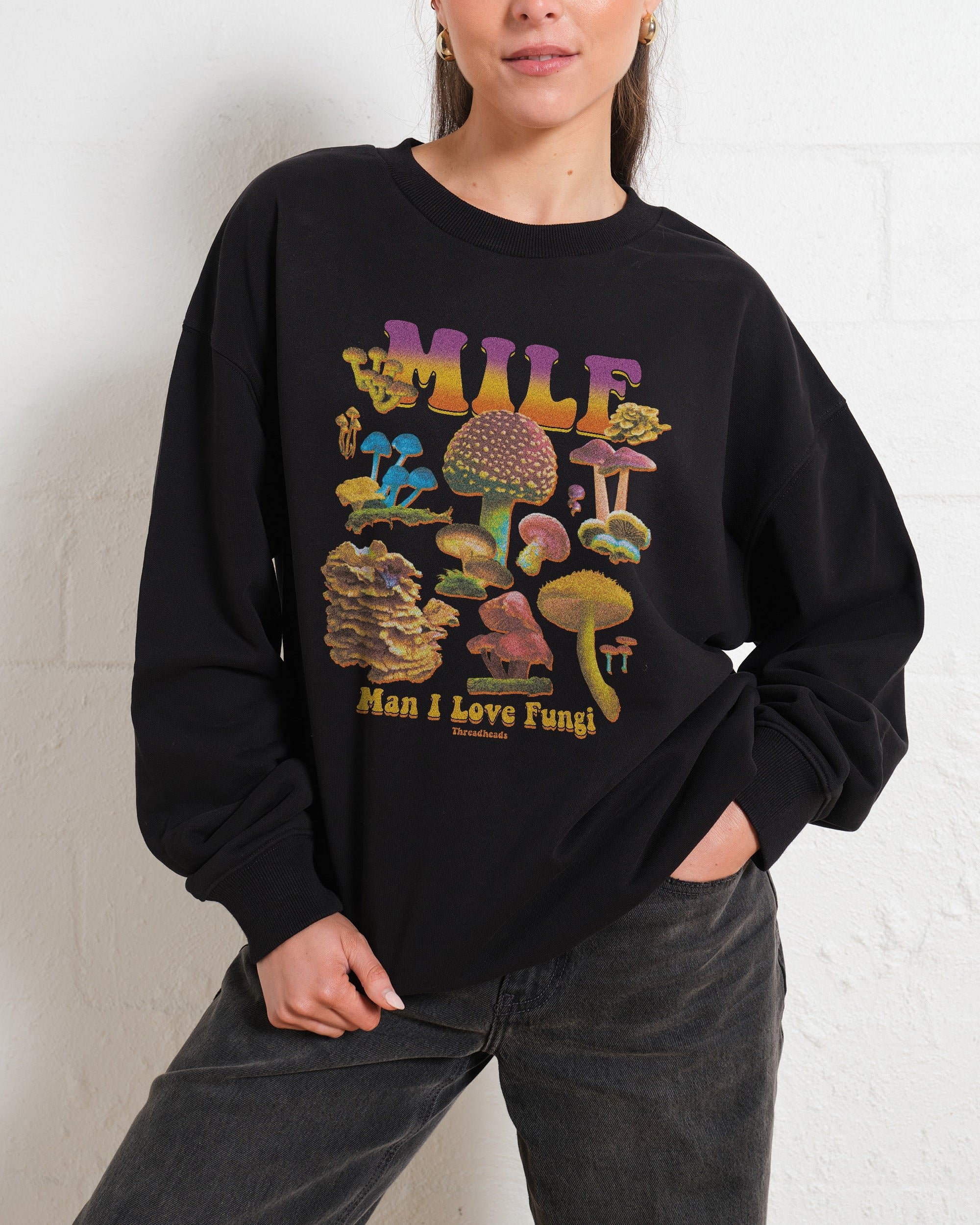 MILF Fungi Unisex Sweatshirt - 340gsm Cotton Polyester Blend Graphic Print