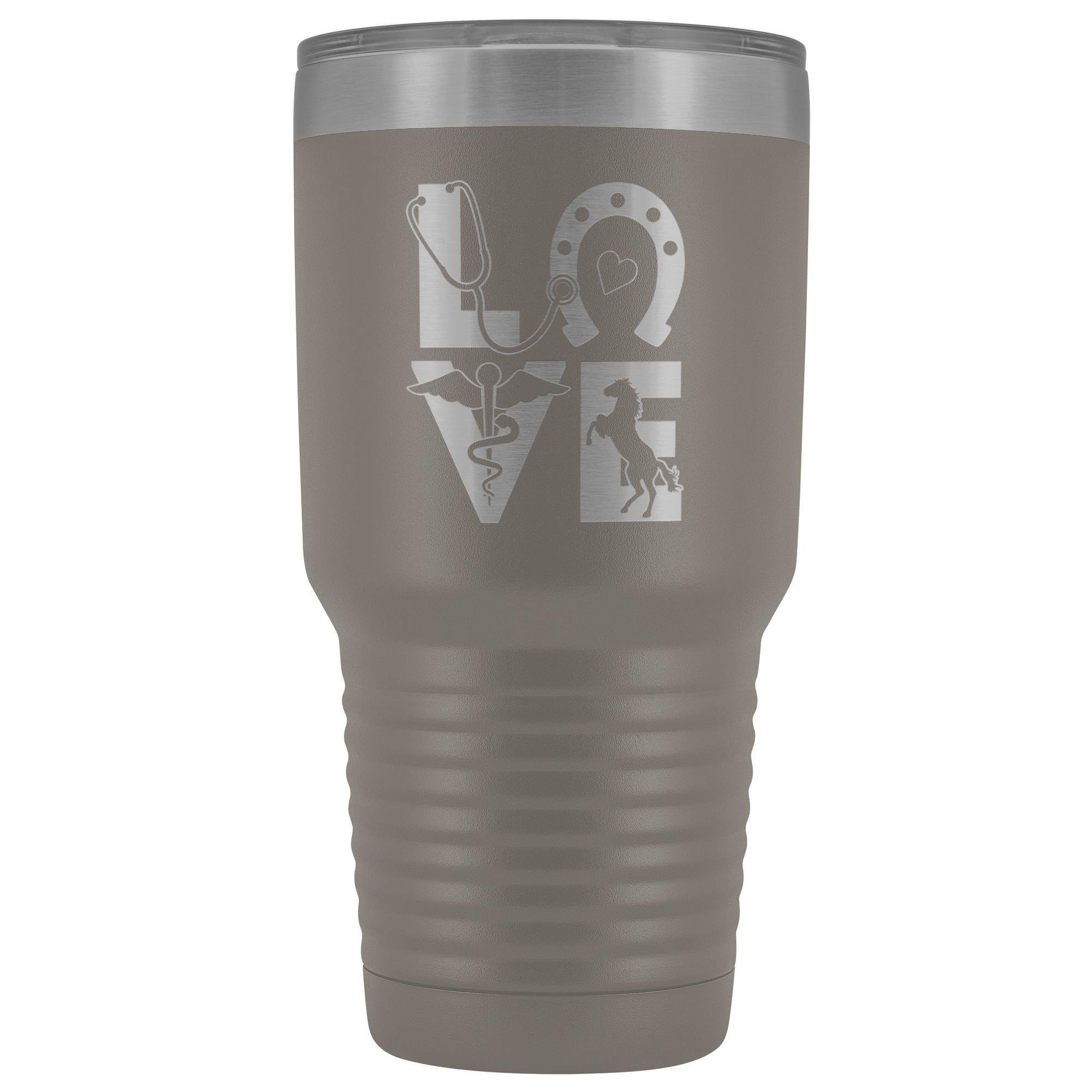Equine Love 30oz Vacuum Tumbler - Polar Camel Stainless Steel Insulated for Vets