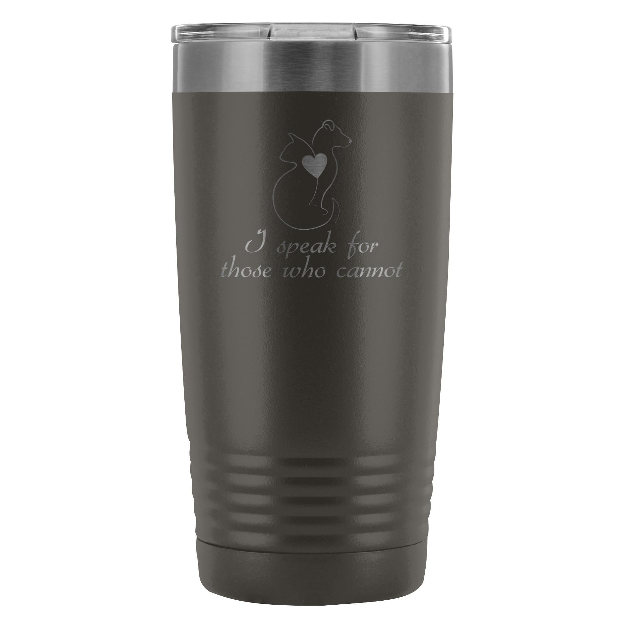 I Speak for Those Who Cannot 20oz Vacuum Tumbler - Animal Rescue Polar Camel