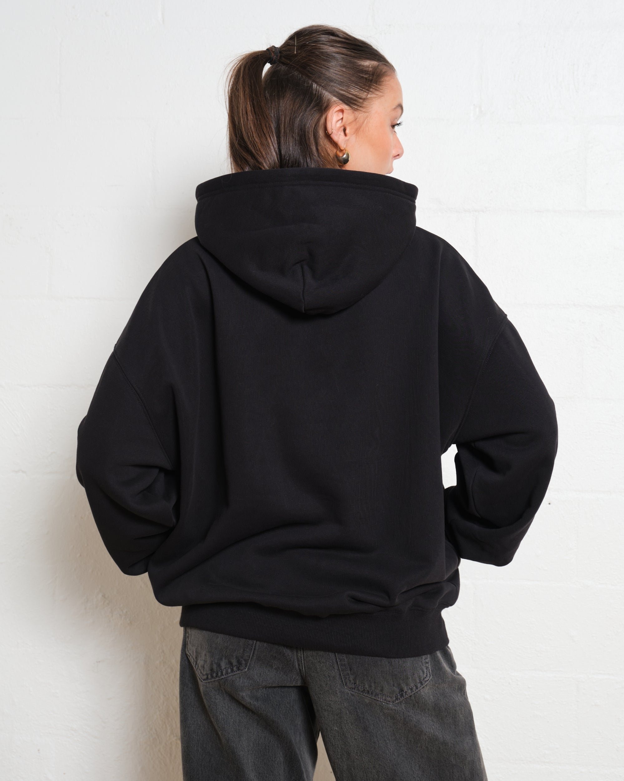 Oversized Unisex Hoodie 340 GSM Cotton Poly Blend Drop Shoulder Relaxed Fit