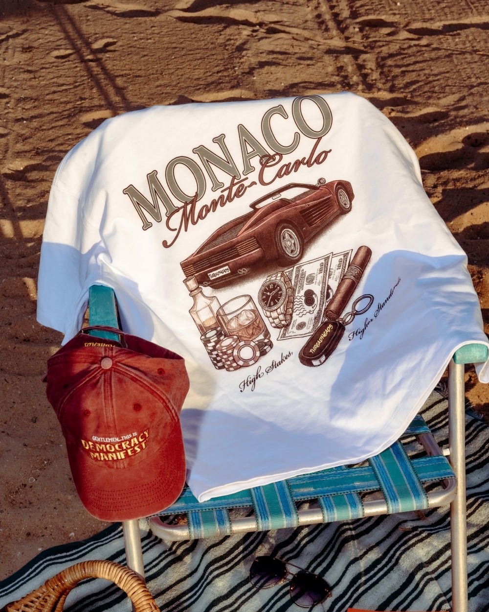 Monaco Money Oversized Graphic Tee - Unisex 90s Boxy Fit 100% Combed Cotton