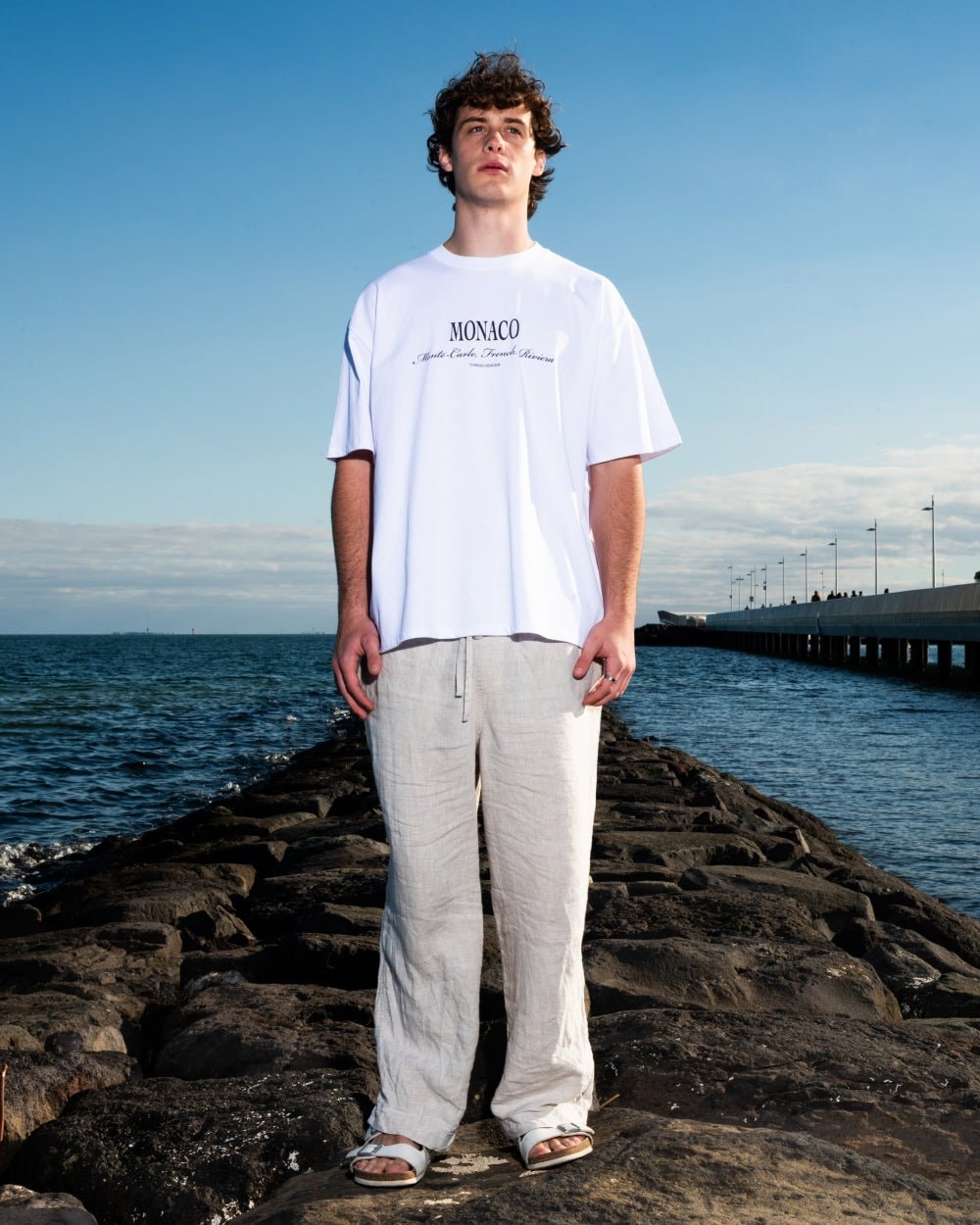Monte Carlo Oversized Graphic Tee by Threadheads - Unisex 90s Boxy Fit 100% Combed Cotton