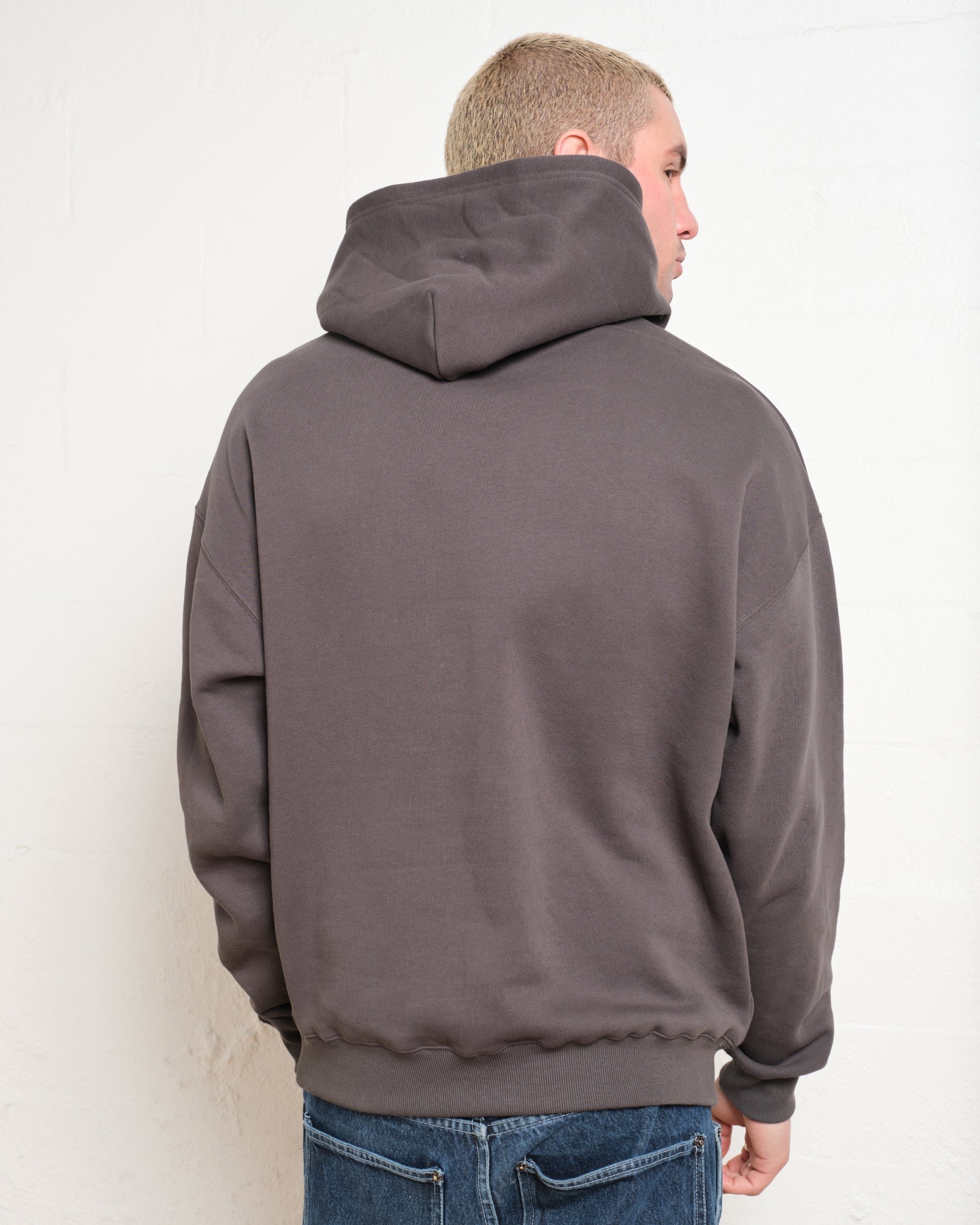 Oversized Unisex Hoodie 340 GSM Cotton Poly Blend Drop Shoulder Relaxed Fit