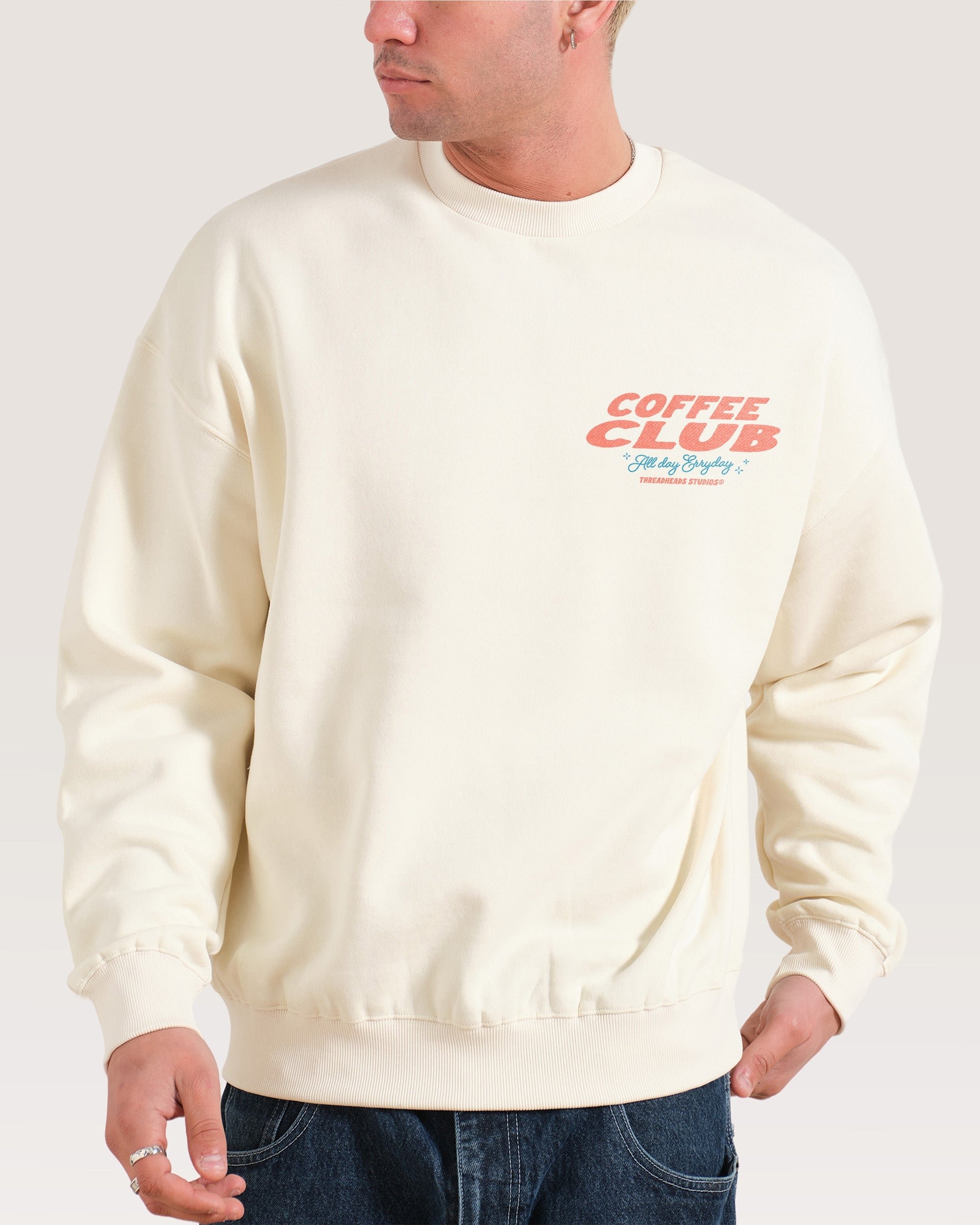 Coffee Club Unisex Sweatshirt - Premium 340gsm Cotton Poly Blend Graphic Print