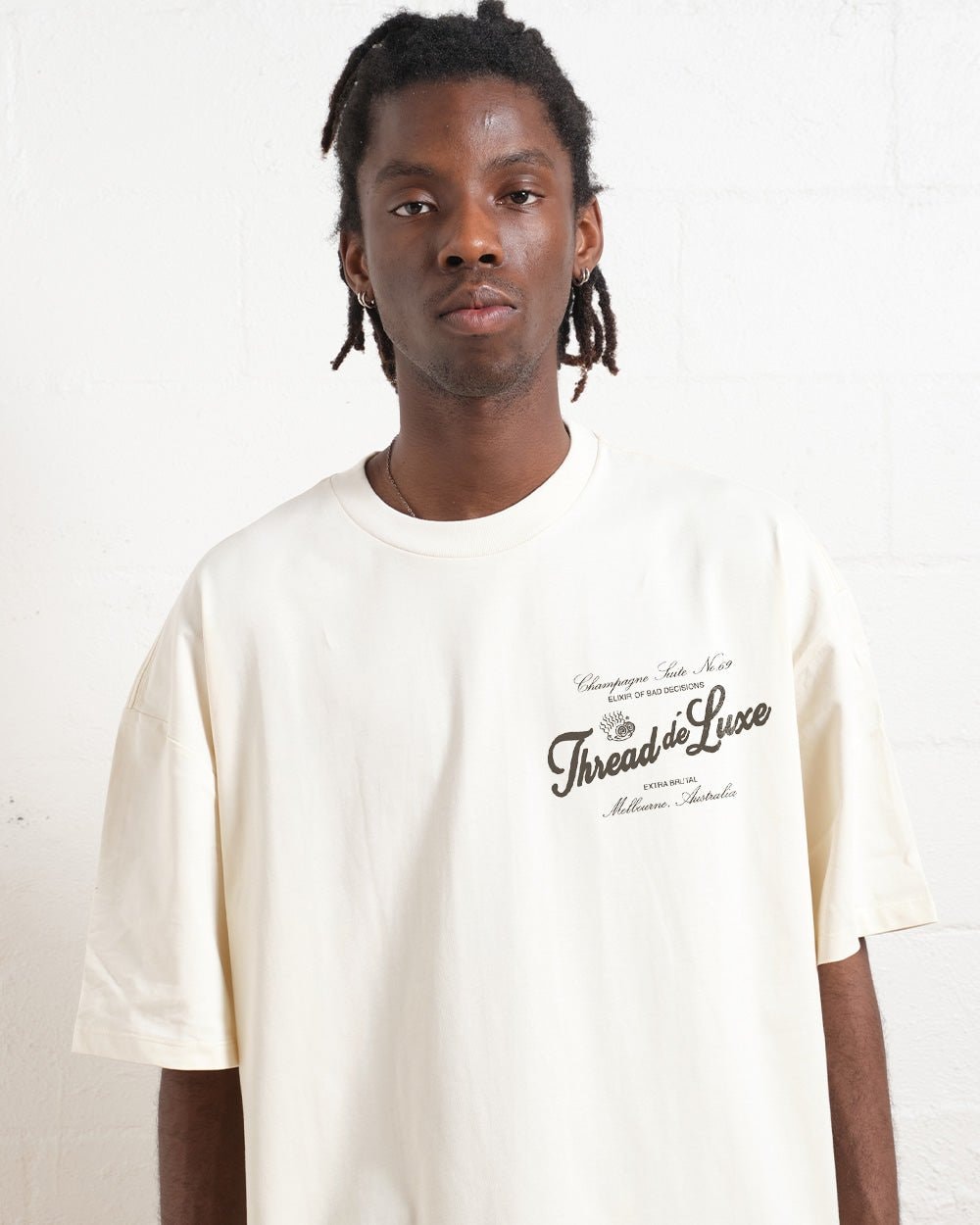 Thread De Luxe Oversized Graphic Tee Unisex 90s Boxy Fit 100% Combed Cotton