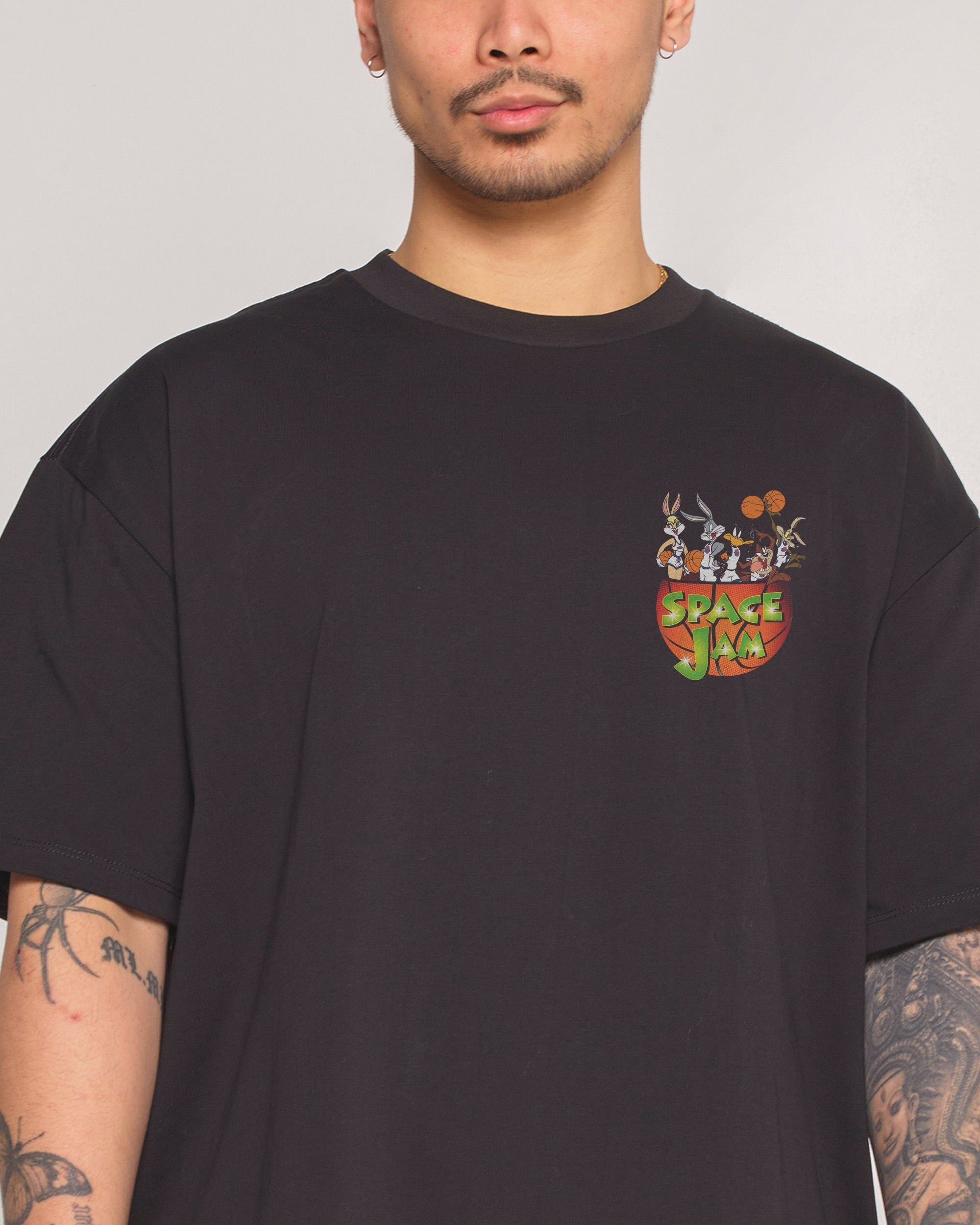 Space Jam Stars Oversized Graphic Tee - Looney Tunes Unisex 100% Combed Cotton