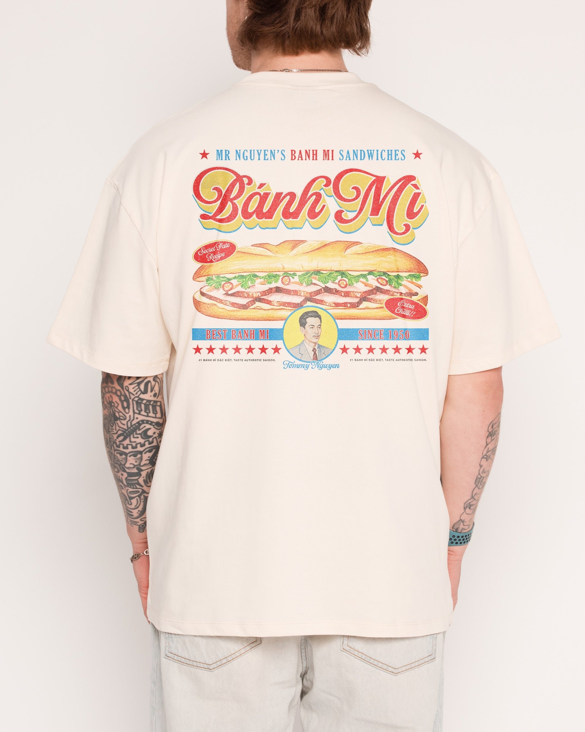Mr Nguyen's Banh Mi Oversized Graphic Tee - Unisex 100% Combed Cotton 275gsm
