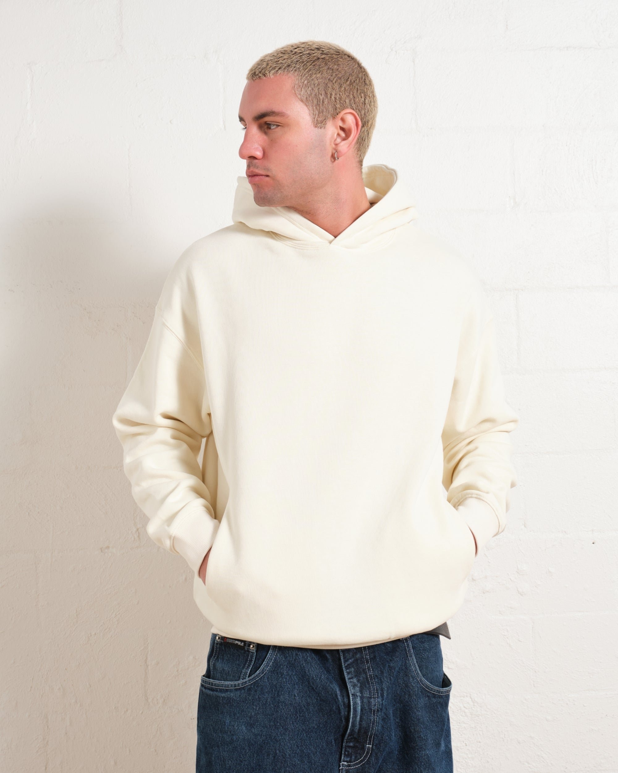 Oversized Unisex Hoodie 340 GSM Cotton Poly Blend Drop Shoulder Relaxed Fit