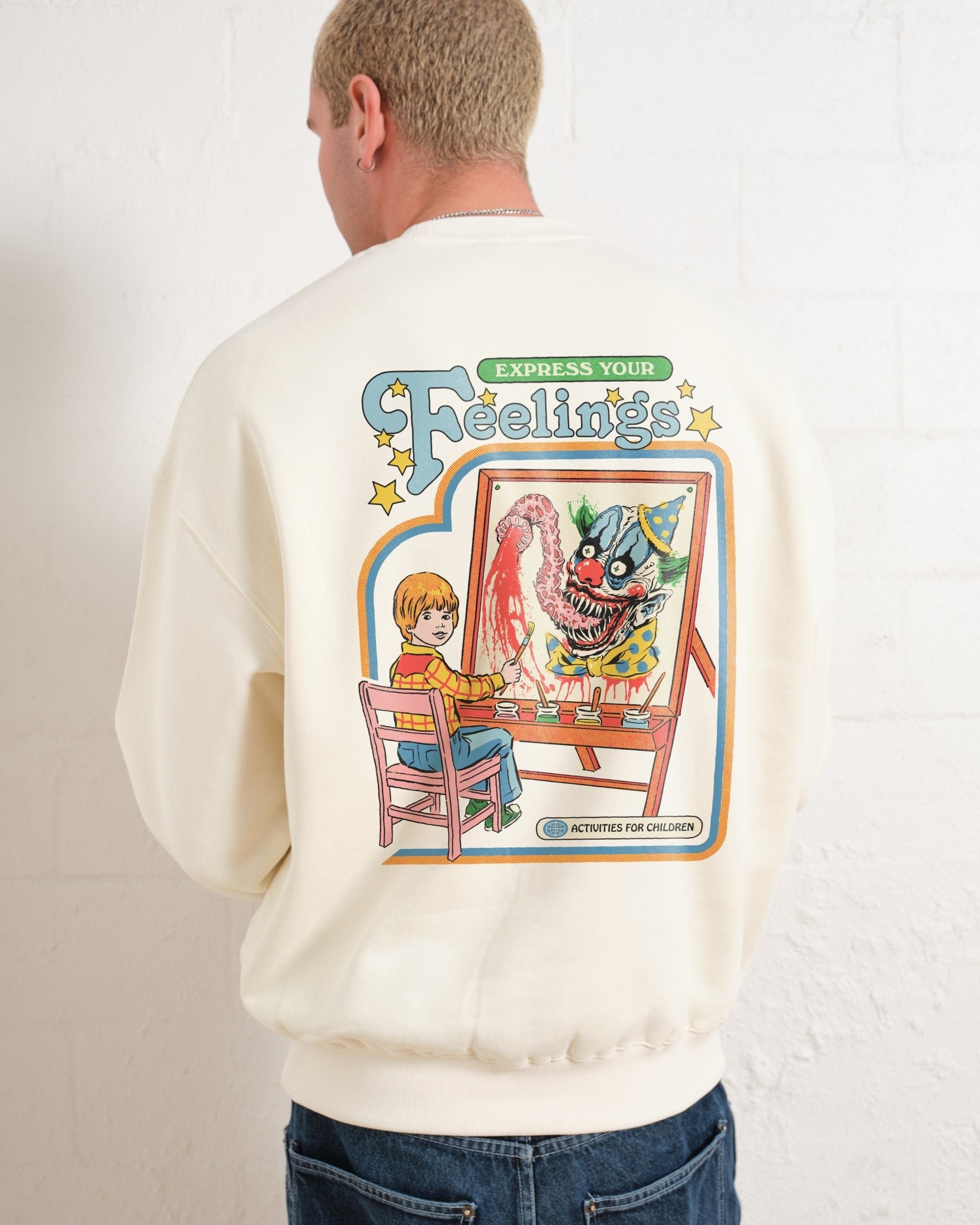 Express Your Feelings Front and Back Unisex Sweatshirt - Steven Rhodes Graphic Print