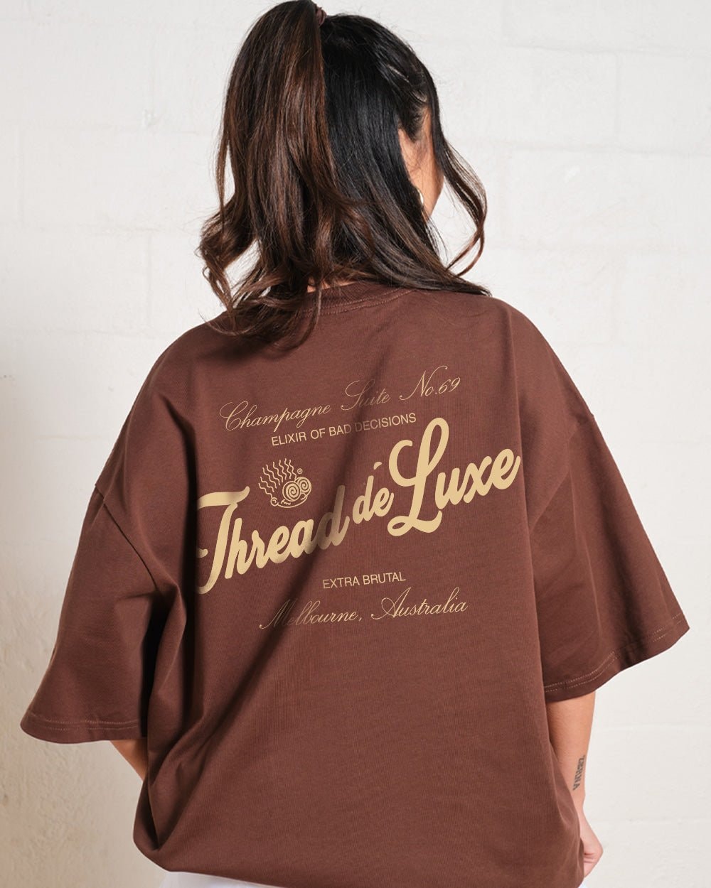 Thread De Luxe Oversized Graphic Tee Unisex 90s Boxy Fit 100% Combed Cotton
