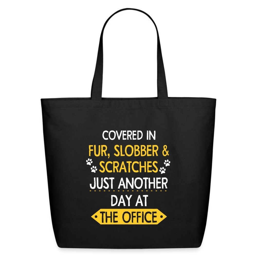 Fur Slobber Scratches Eco-Friendly Cotton Tote Bag - Reusable Pet Lover Shopping Tote