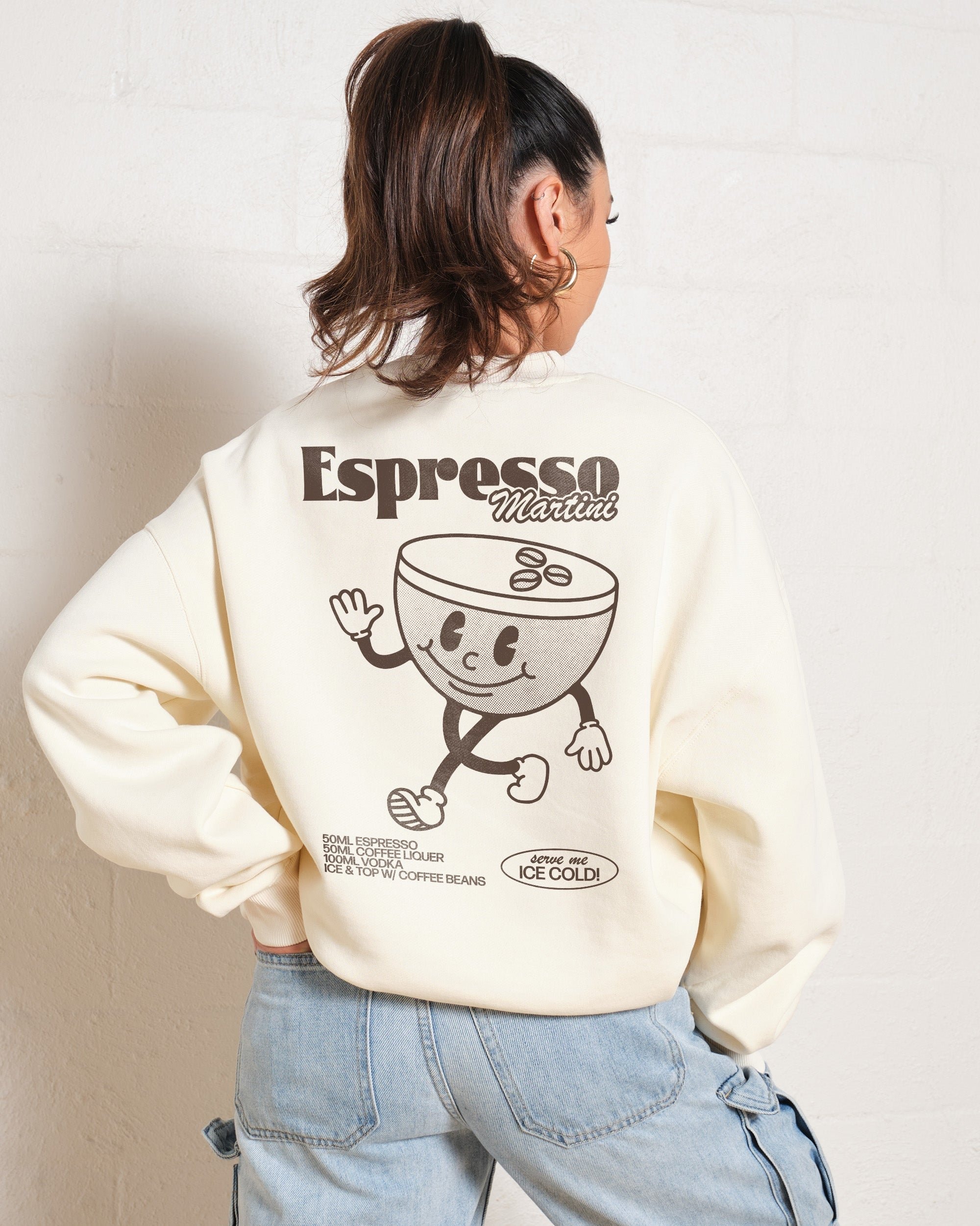 Espresso Martini Unisex Sweatshirt - Premium 340gsm Cotton Poly Graphic Print