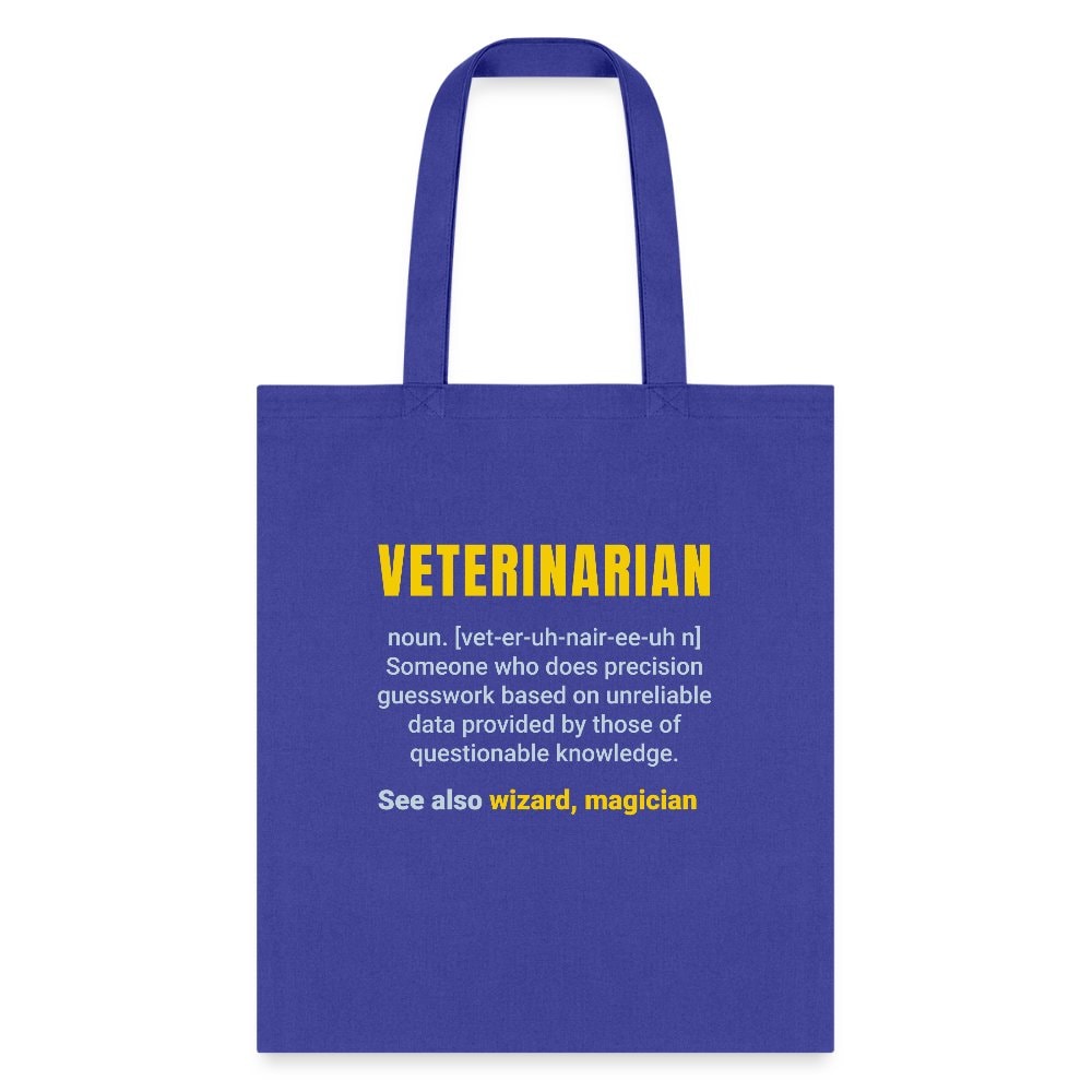 Veterinarian Definition Cotton Tote Bag - Veterinary Medicine Print