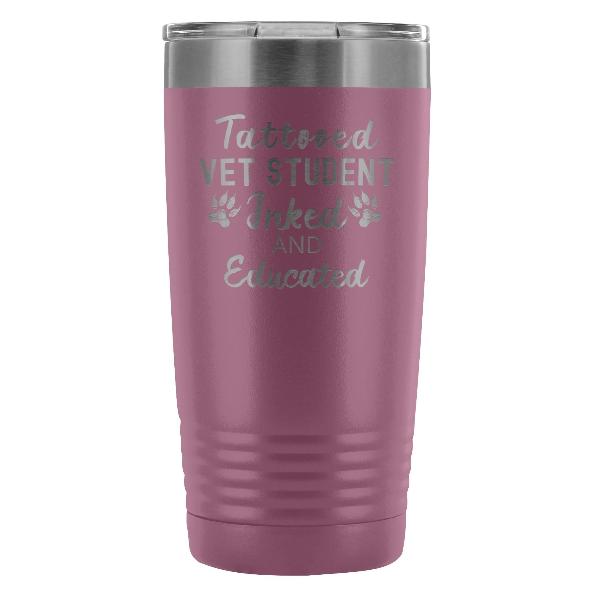 Vet Student Tattooed Inked and Educated 20oz Vacuum Tumbler - Polar Camel