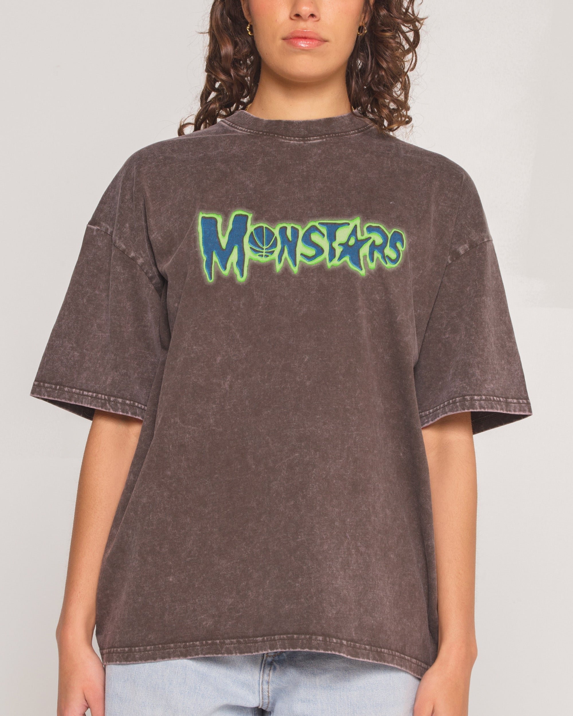 Monstars '96 Oversized Graphic T-Shirt - Looney Tunes Unisex Tee, Space Jam 90s