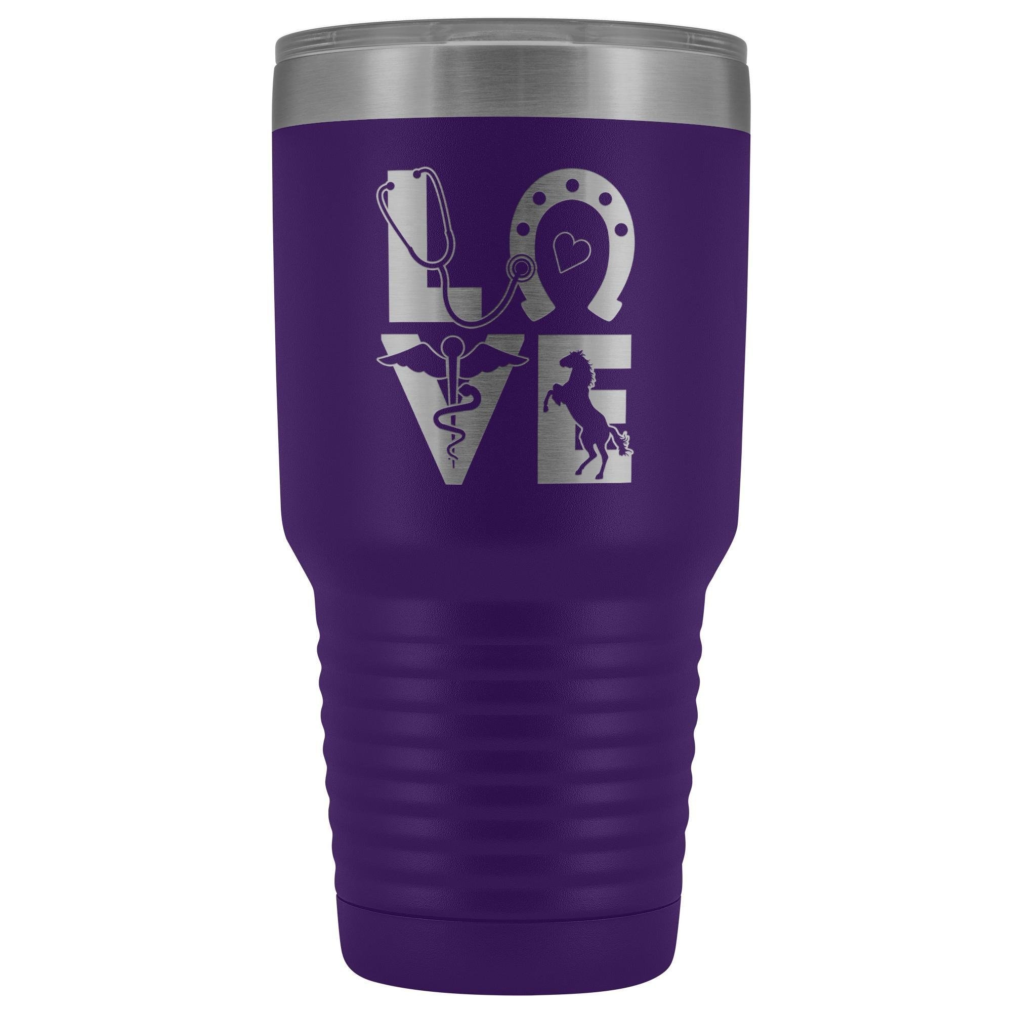 Equine Love 30oz Vacuum Tumbler - Polar Camel Stainless Steel Insulated for Vets