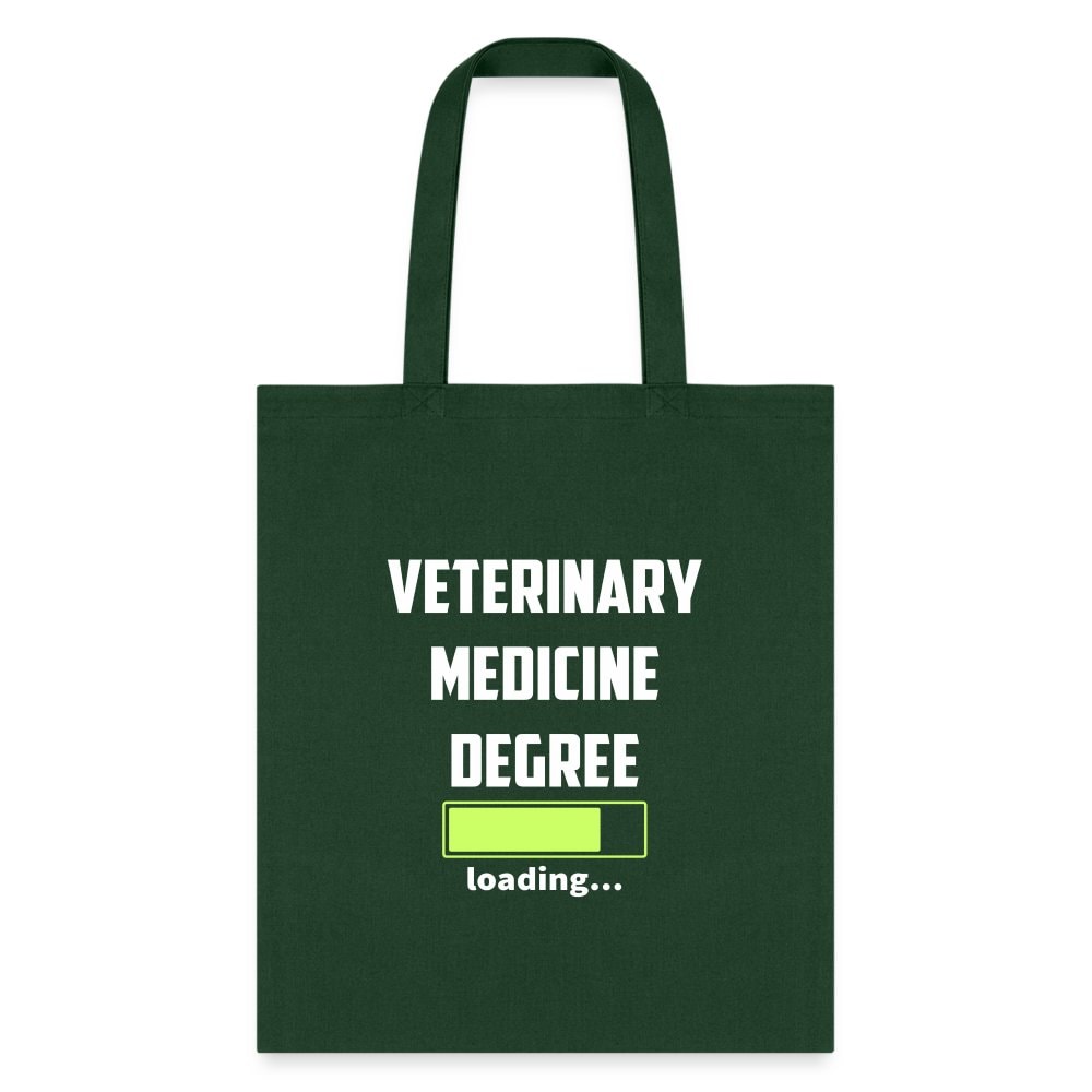 Veterinary Medicine Degree Loading Cotton Tote Bag - Durable Canvas Vet Student Bag