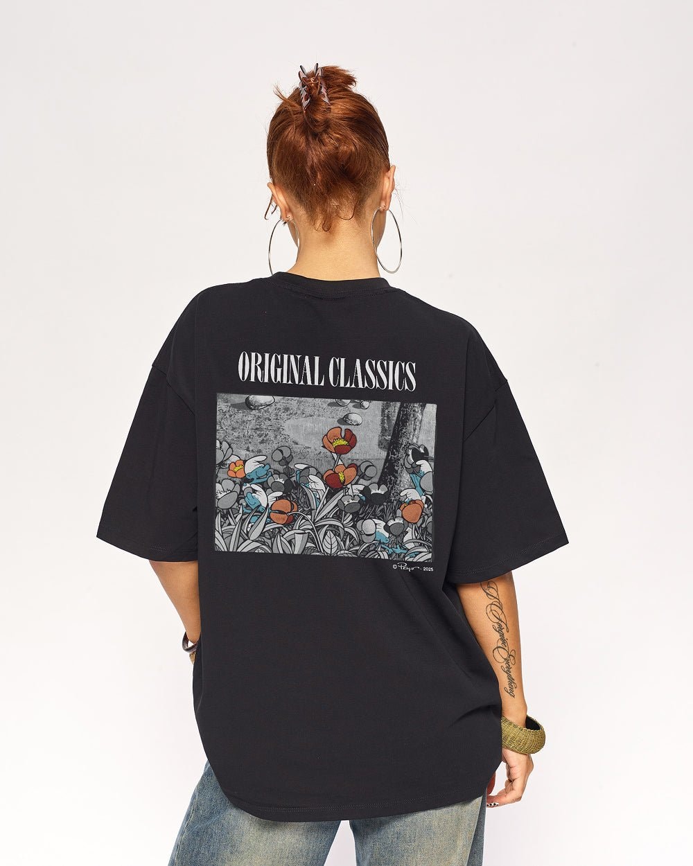 Smurfs Original Classic Oversized Graphic T-Shirt Unisex 100% Combed Cotton