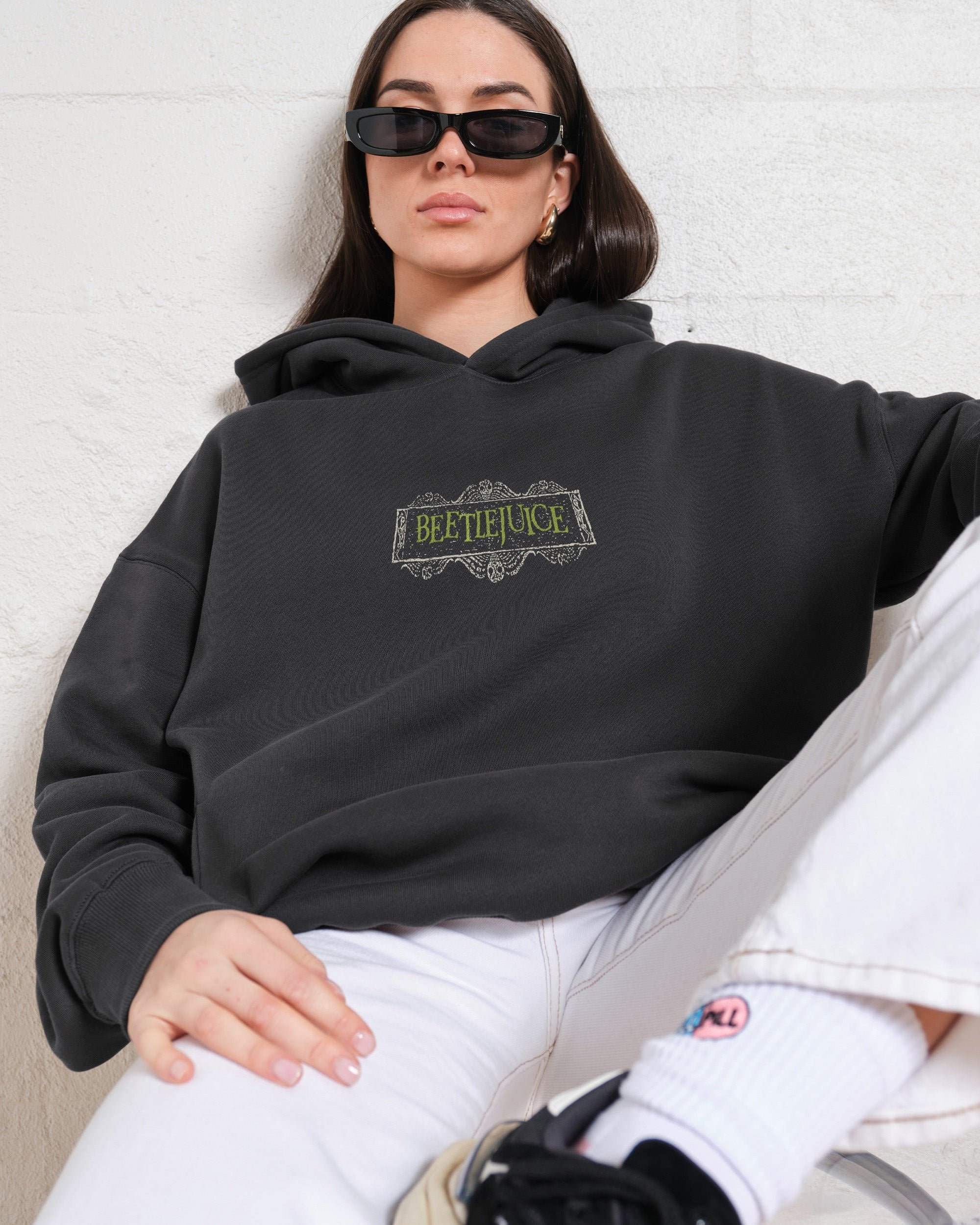 Beetlejuice It's Show Time Unisex Graphic Hoodie - 90s Boxy Fit, 340gsm Cotton-Poly Blend