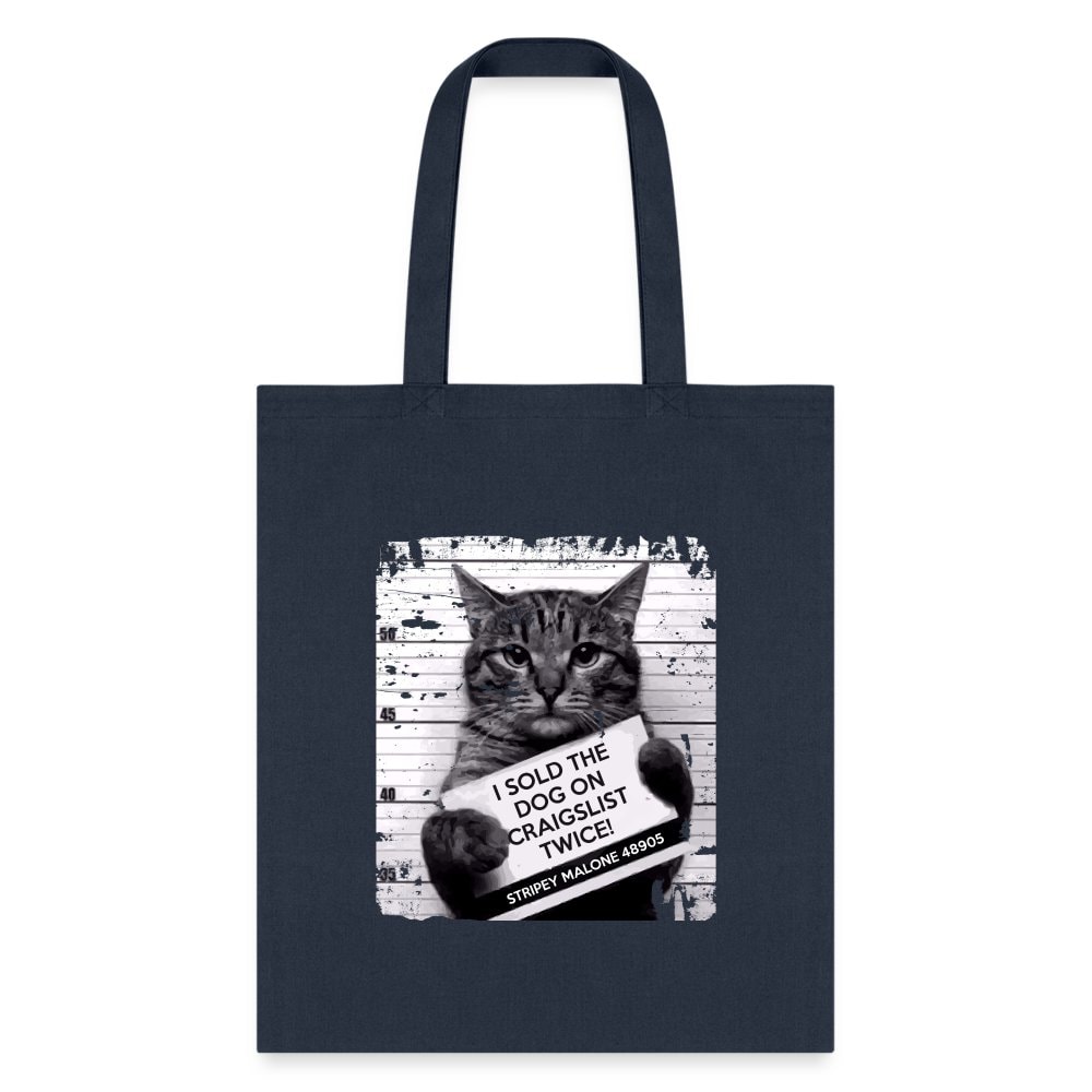I Sold The Dog On Craigslist Twice! Cotton Canvas Tote Bag - 15.5x14.5 Vet Gift
