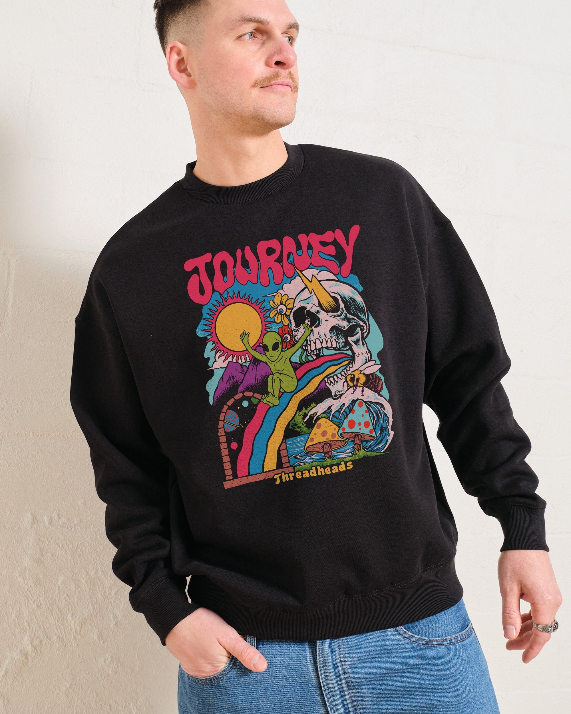 Journey Graphic Unisex Sweatshirt - 340gsm Cotton Poly Blend by Threadheads