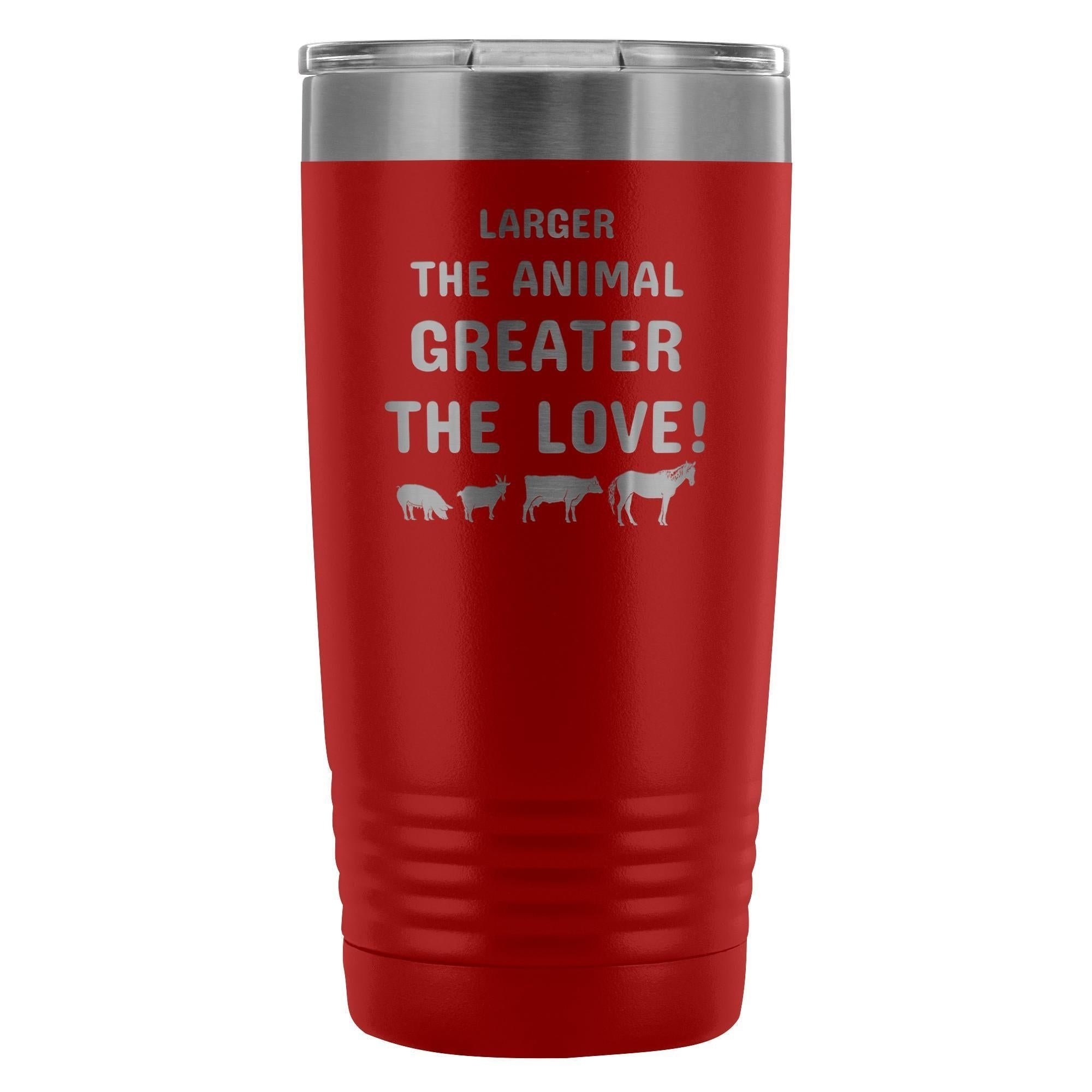 20oz Vacuum Tumbler Larger the Animal Greater the Love Vet Gift Polar Camel